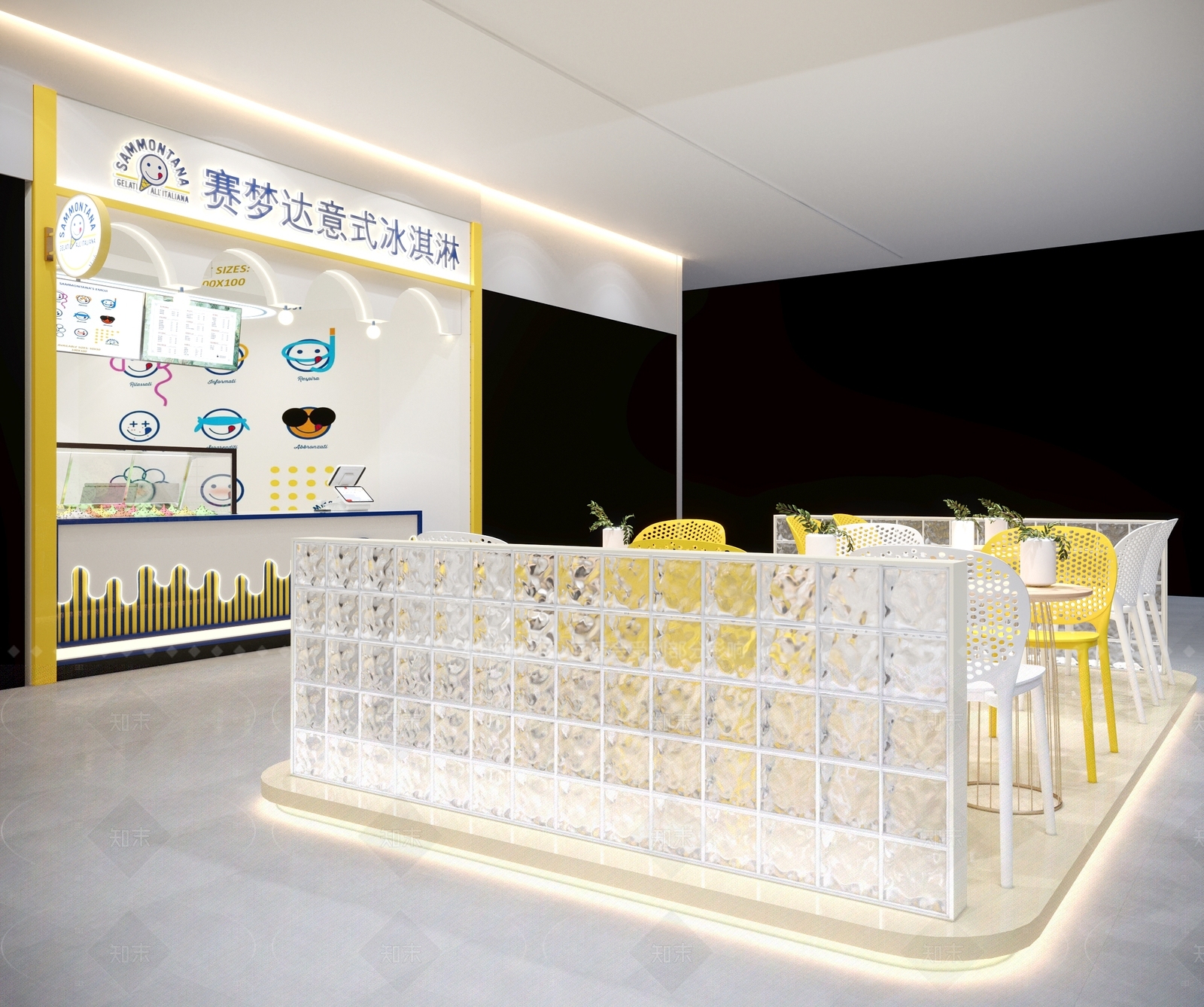 现代奶油甜品面包店3D模型下载【ID:1206261489】