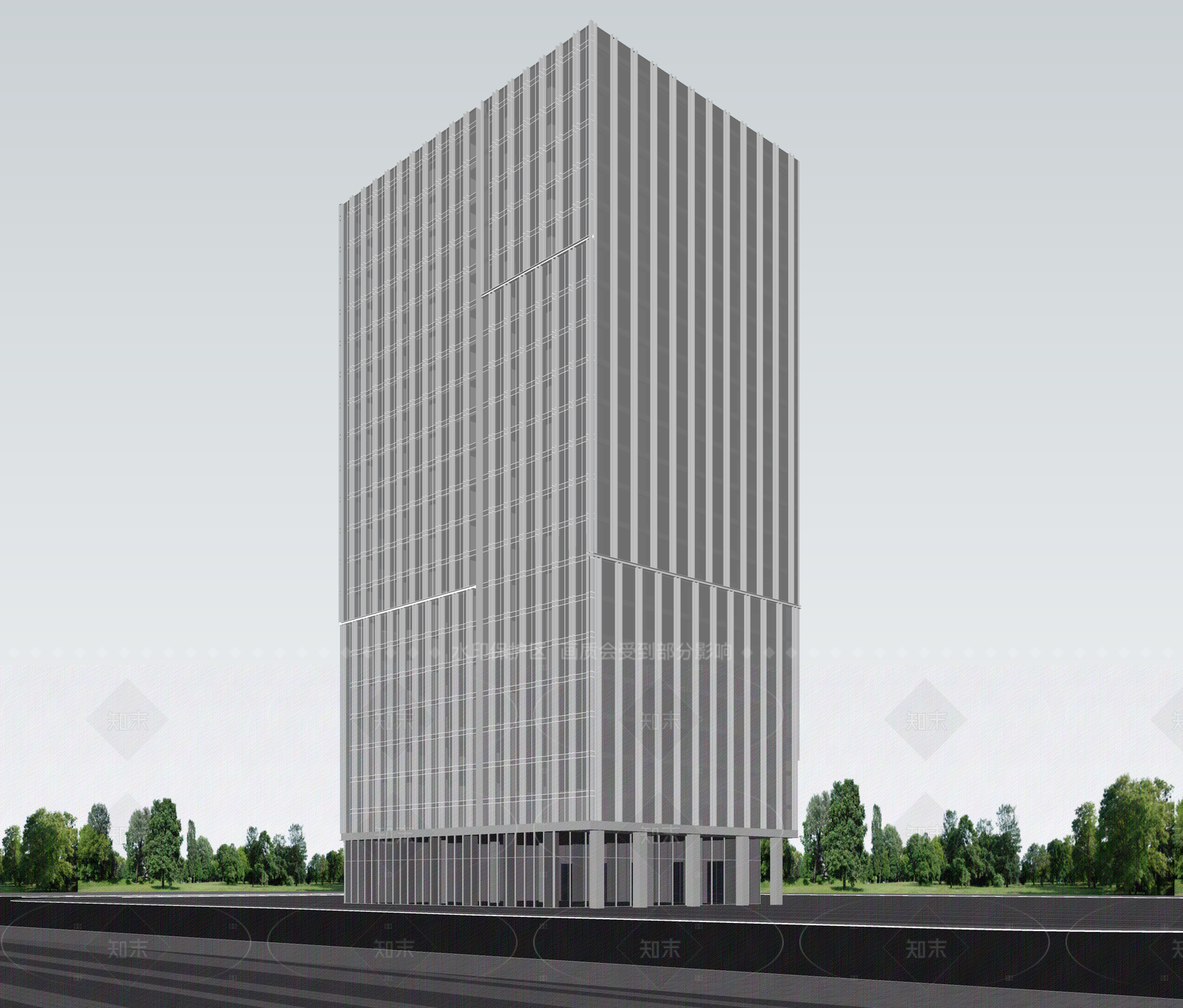 现代酒店建筑SU模型下载【ID:1206261425】