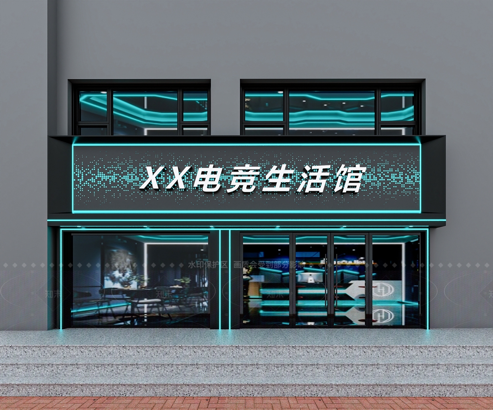 现代网吧网咖3D模型下载【ID:1206263837】