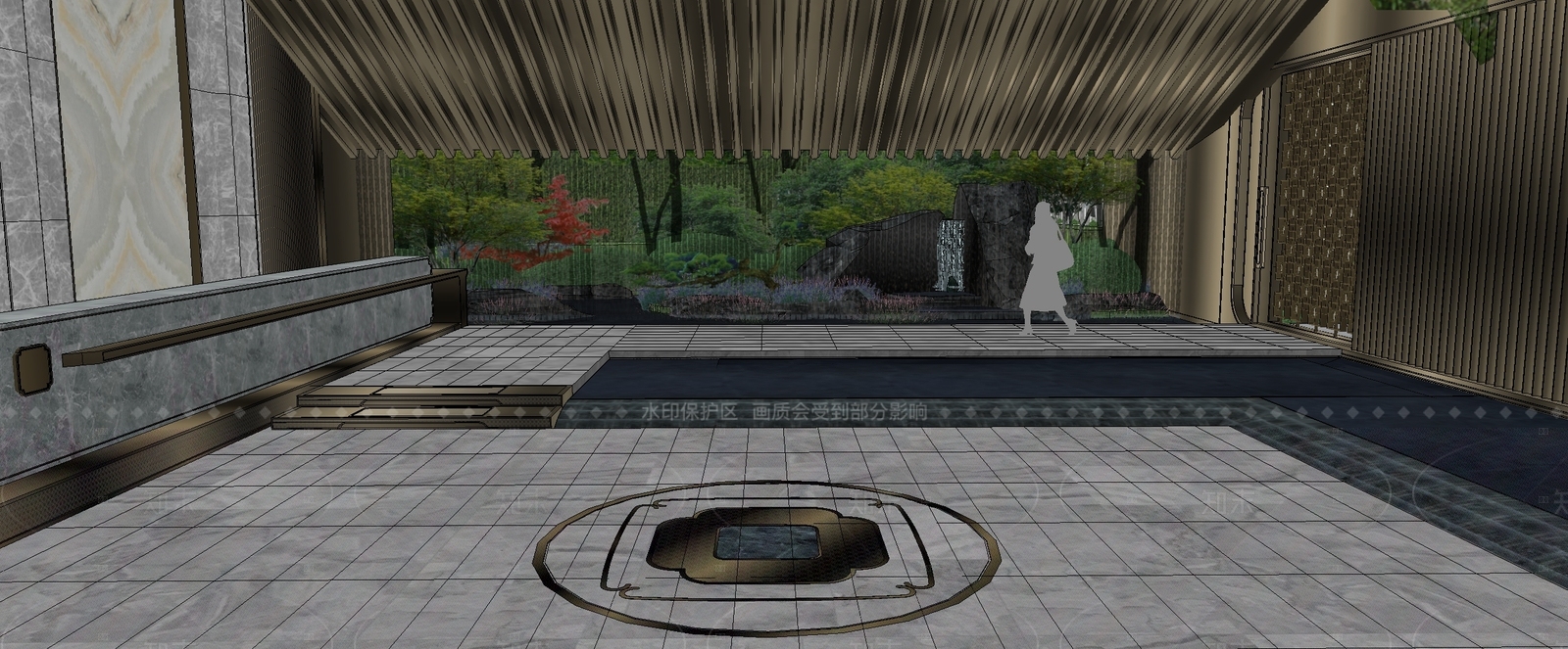 现代小区景观SU模型下载【ID:1206264640】