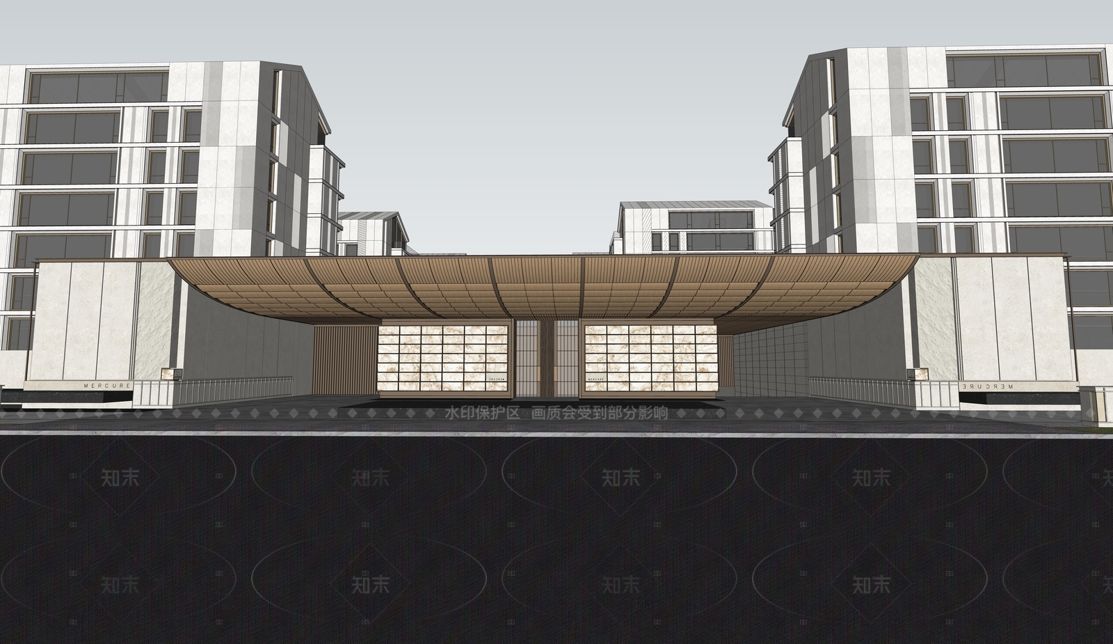 现代多层住宅SU模型下载【ID:1206265390】