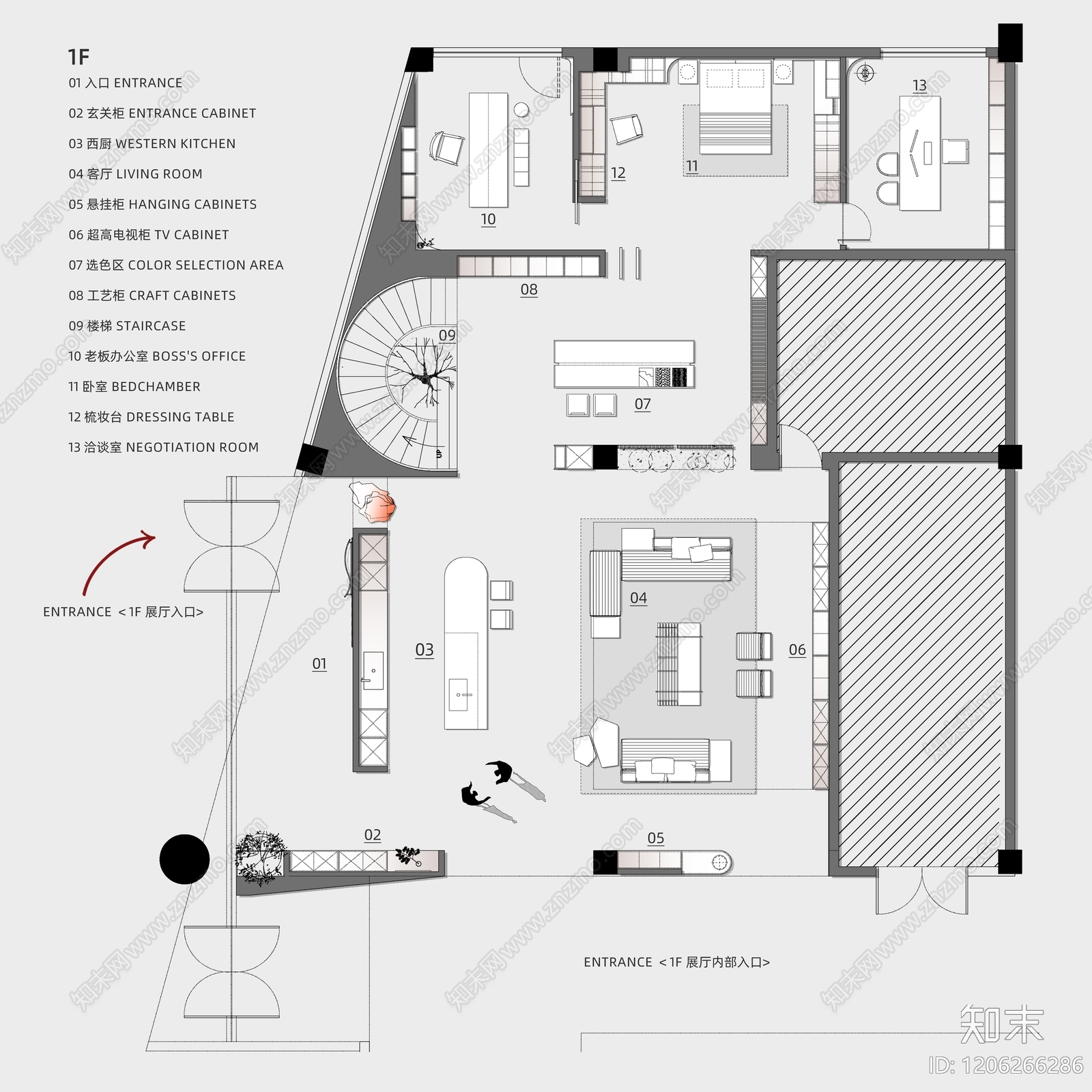 现代意式其他商业空间施工图下载【ID:1206266286】