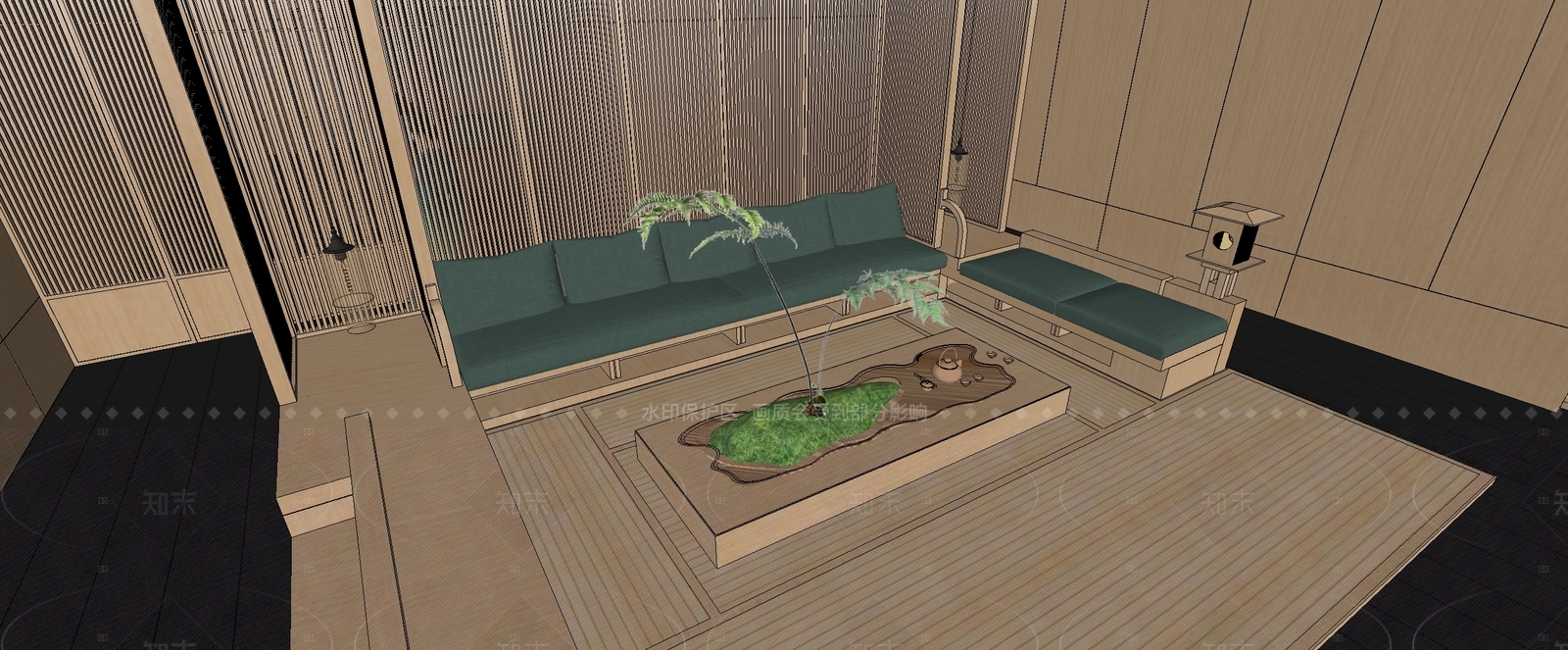 现代小区景观SU模型下载【ID:1206266703】