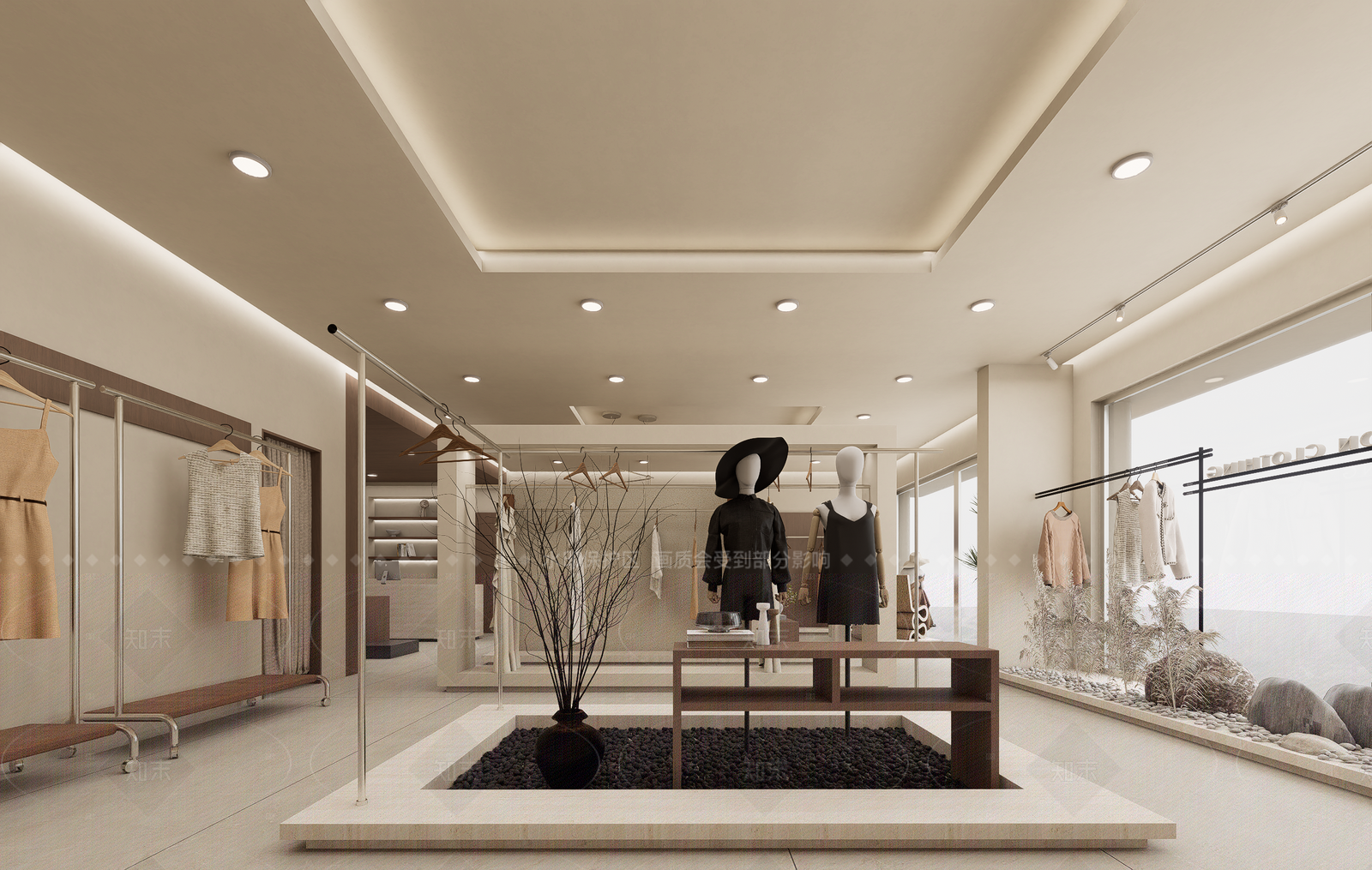 中古奶油服装店SU模型下载【ID:1206274822】