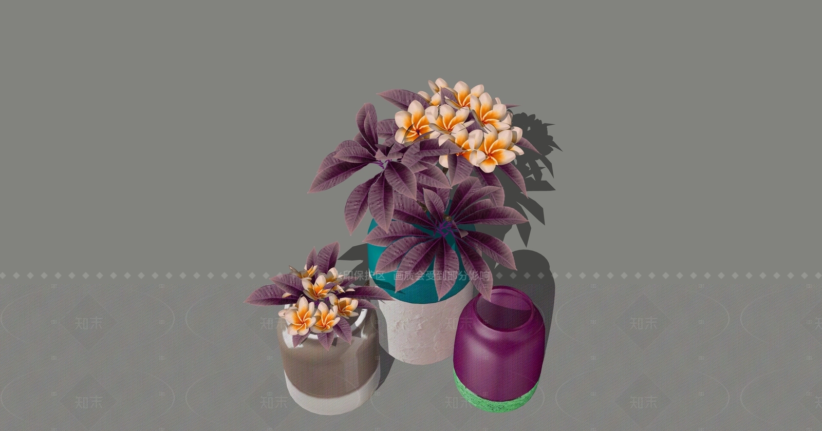 新中式花艺SU模型下载【ID:1206283514】