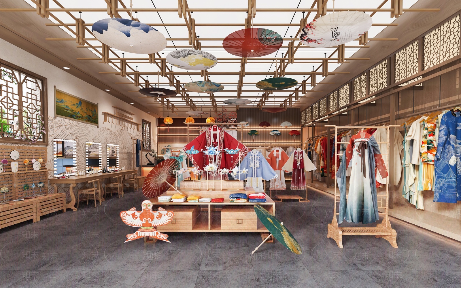 新中式服装店3D模型下载【ID:1206284000】
