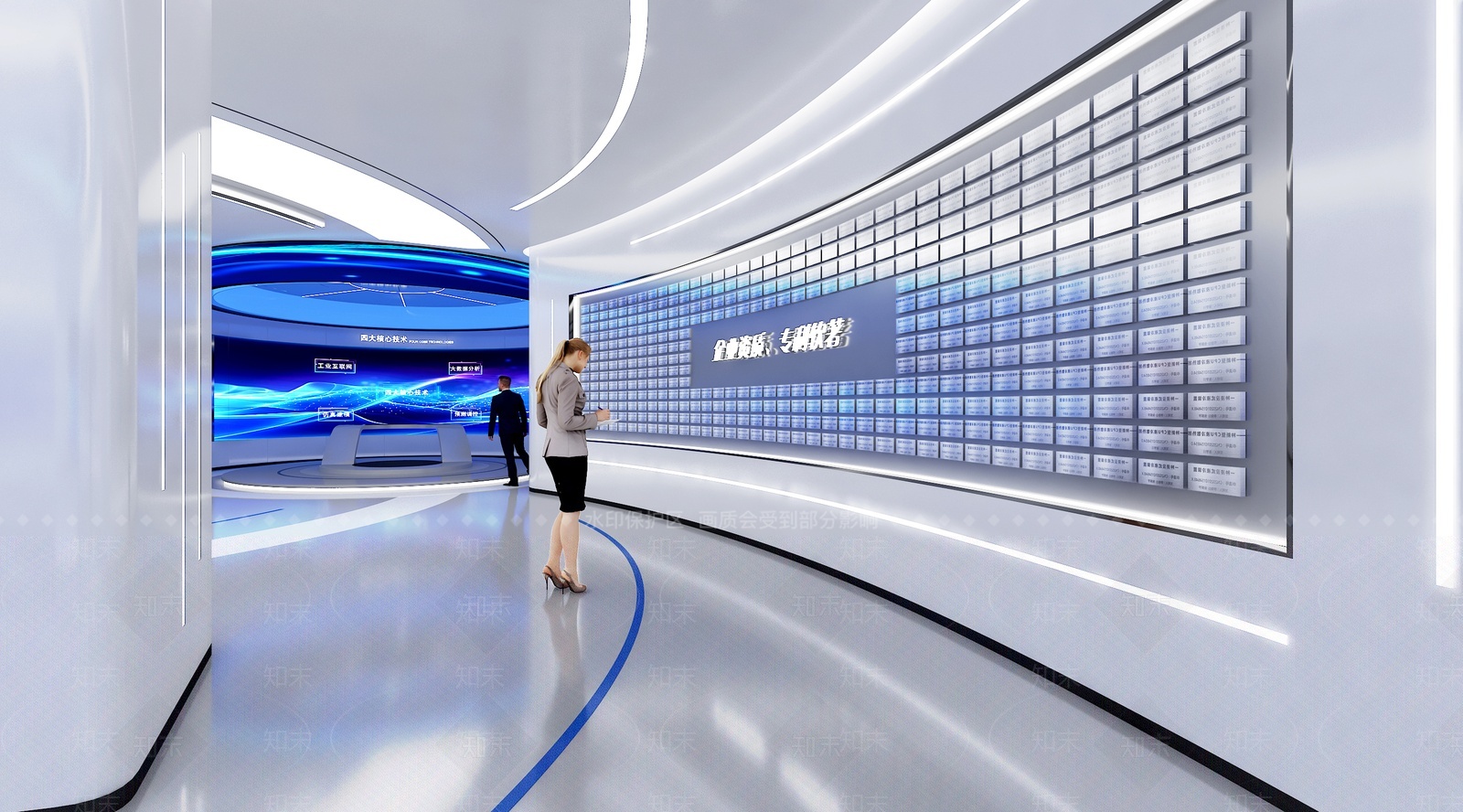 现代简约科技展厅3D模型下载【ID:1206284977】