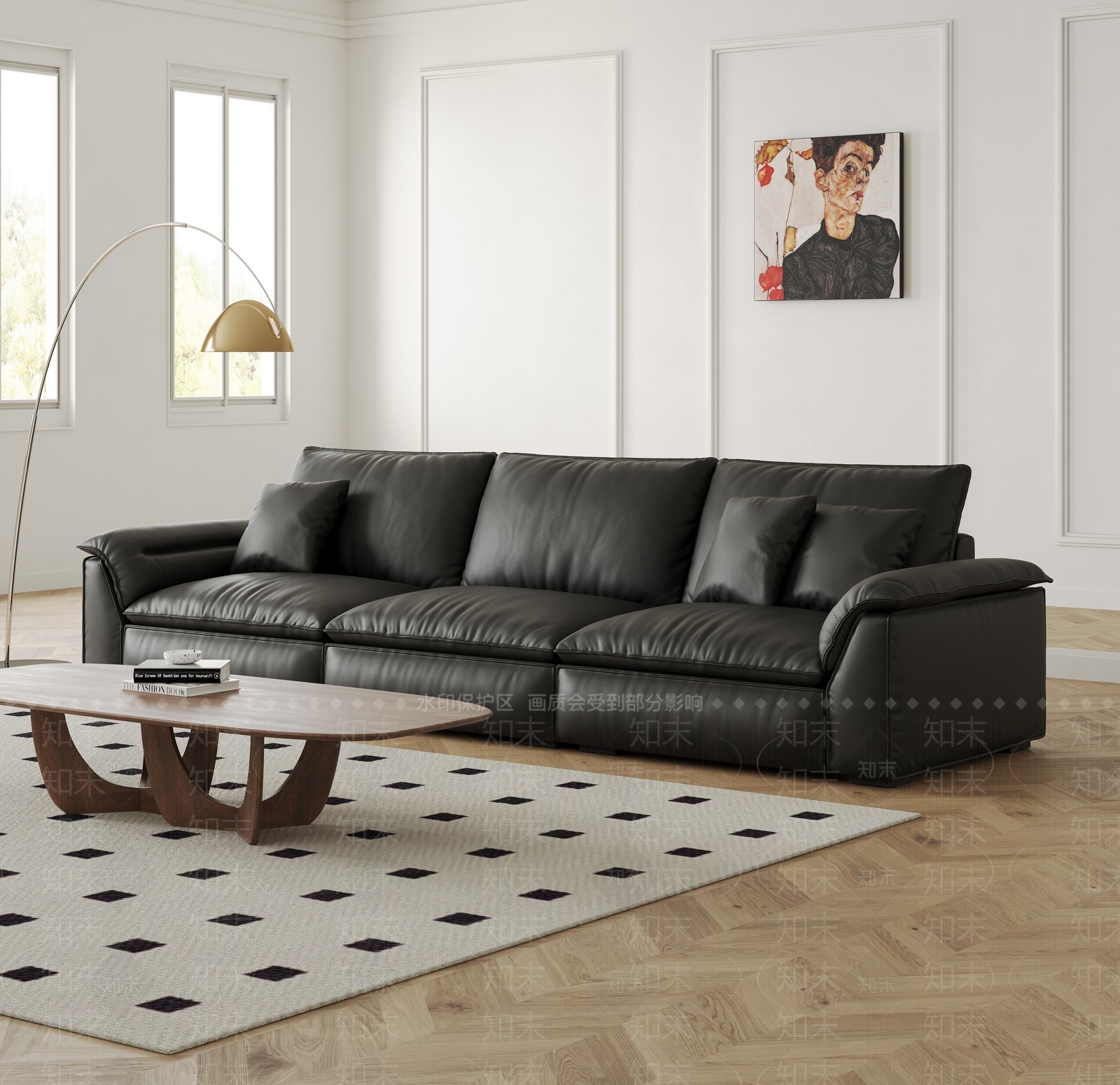 现代沙发茶几组合3D模型下载【ID:1206285037】