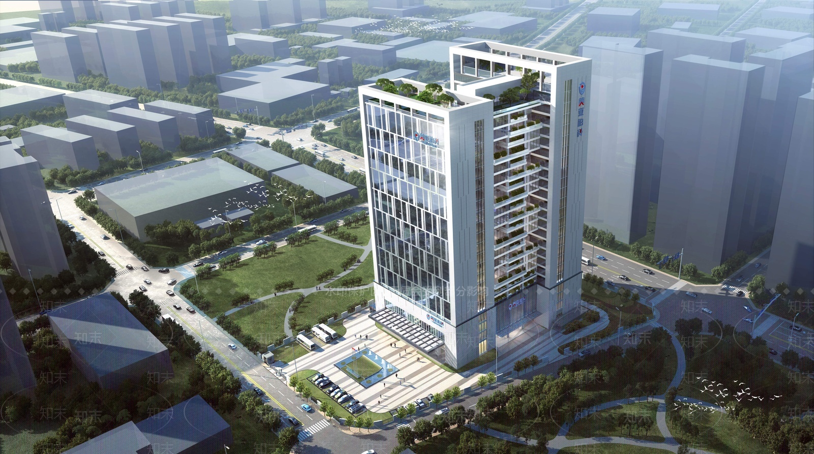 现代高层办公楼SU模型下载【ID:1206285197】