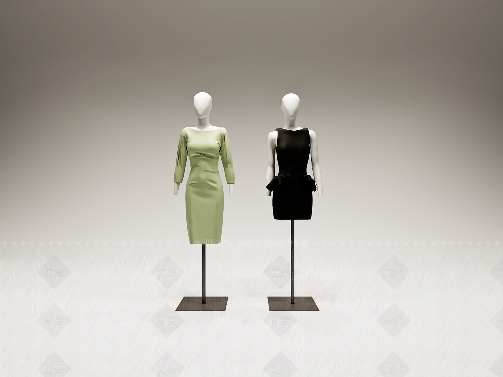 女装模特3D模型下载【ID:1206285635】