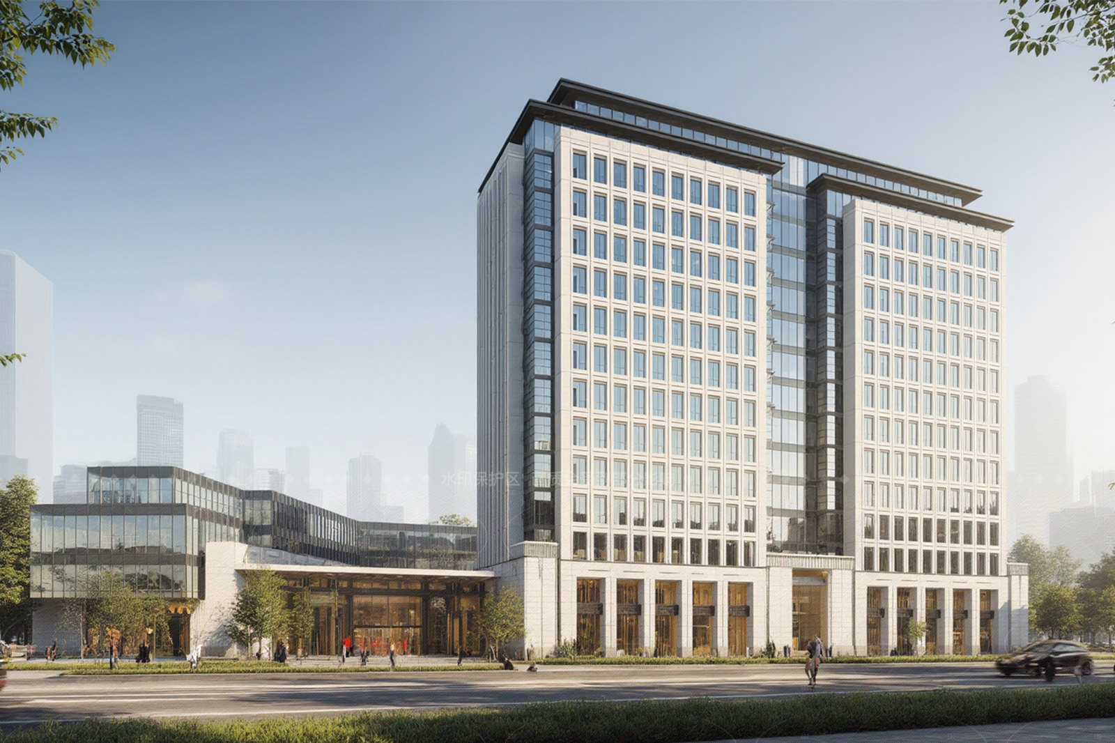 现代新中式政府办公楼SU模型下载【ID:1206285828】
