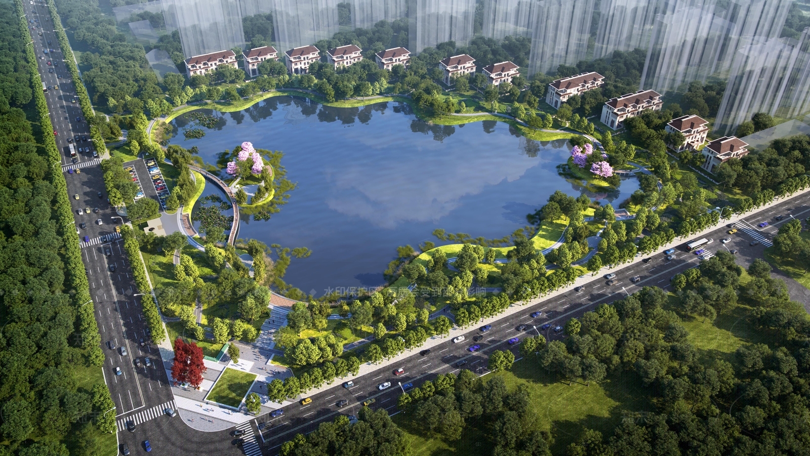 现代景观公园SU模型下载【ID:1206287750】