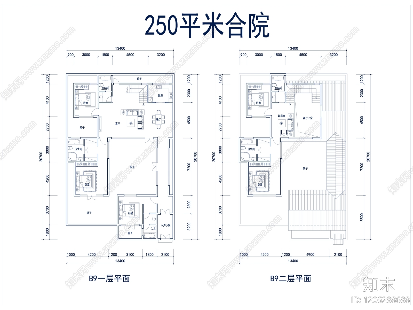 现代别墅建筑cad施工图下载【ID:1206288688】