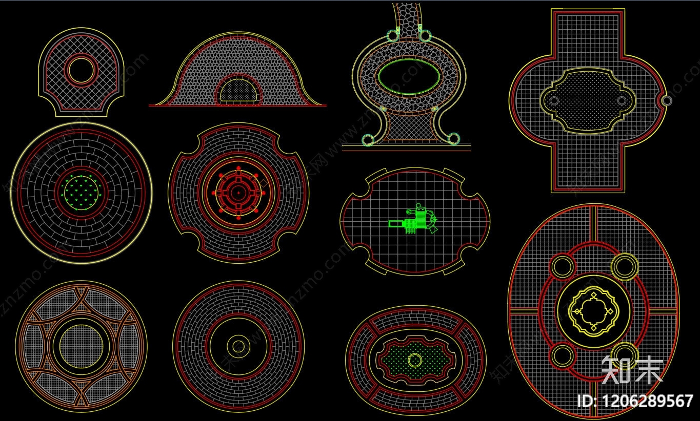 图案铺装施工图下载【ID:1206289567】