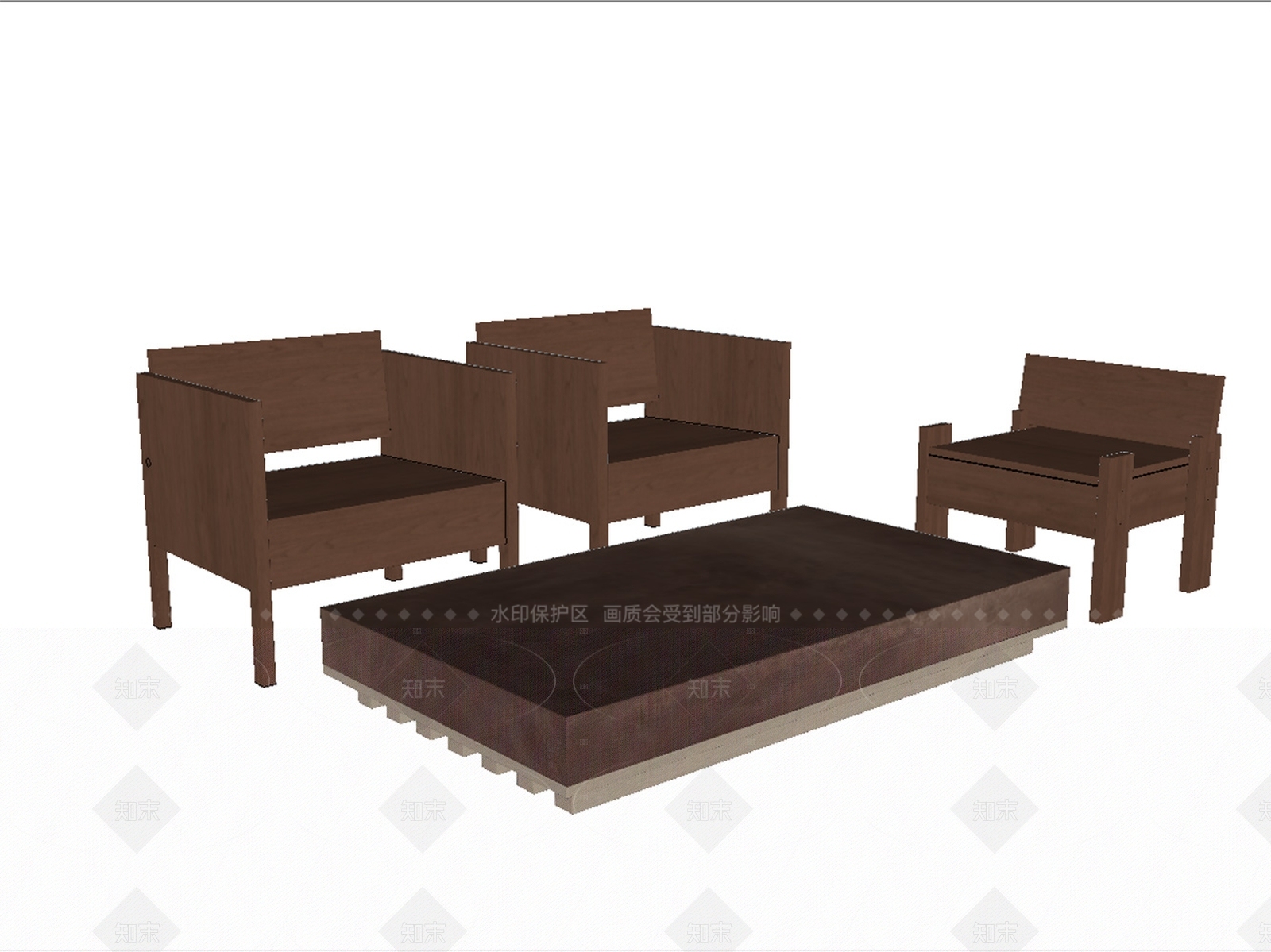中古复古茶几SU模型下载【ID:1206289618】