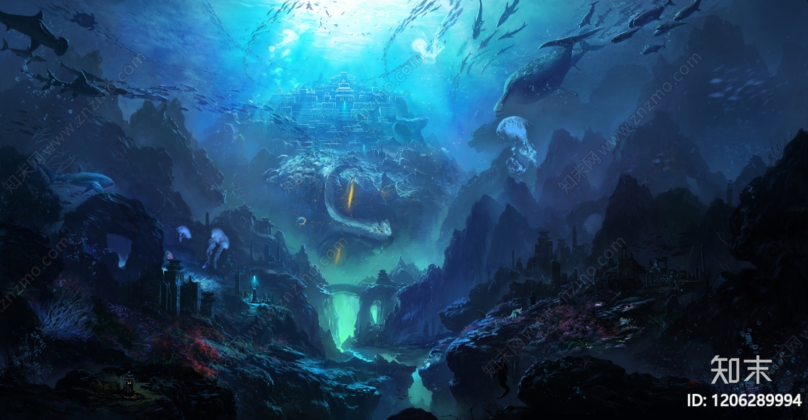 中式建筑群贴图下载【ID:1206289994】