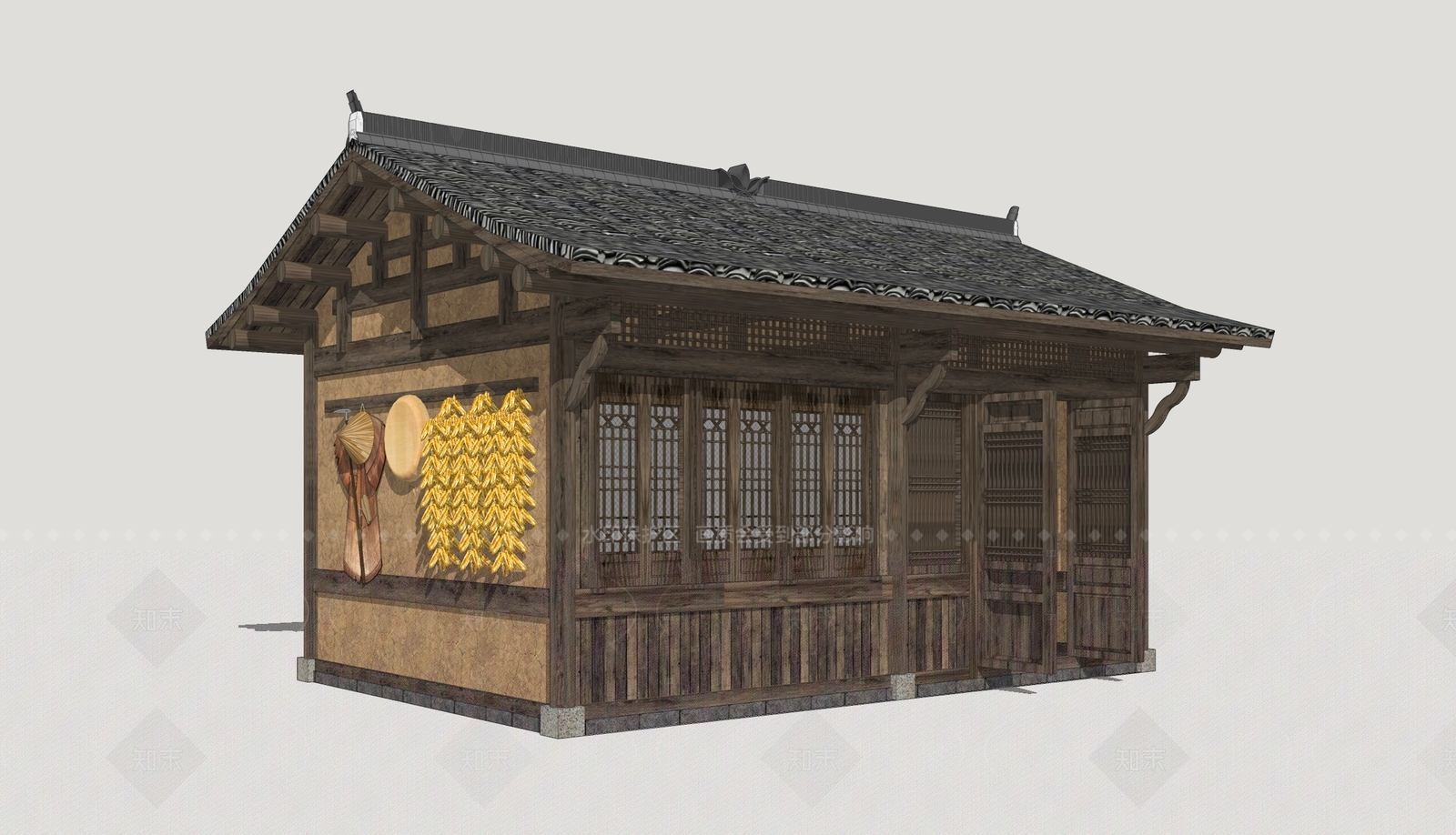 新中式乡村民房SU模型下载【ID:1206290085】