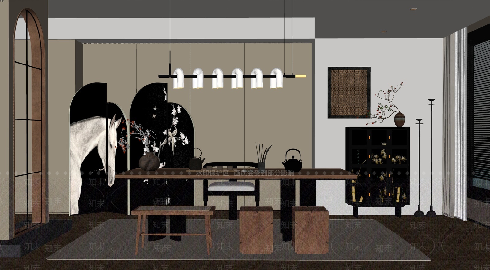 法式中古茶室SU模型下载【ID:1206290278】