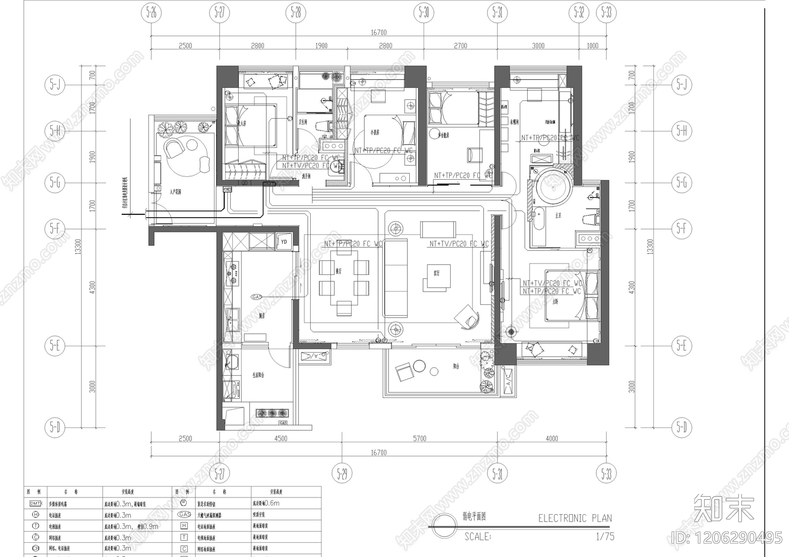 电气图cad施工图下载【ID:1206290495】