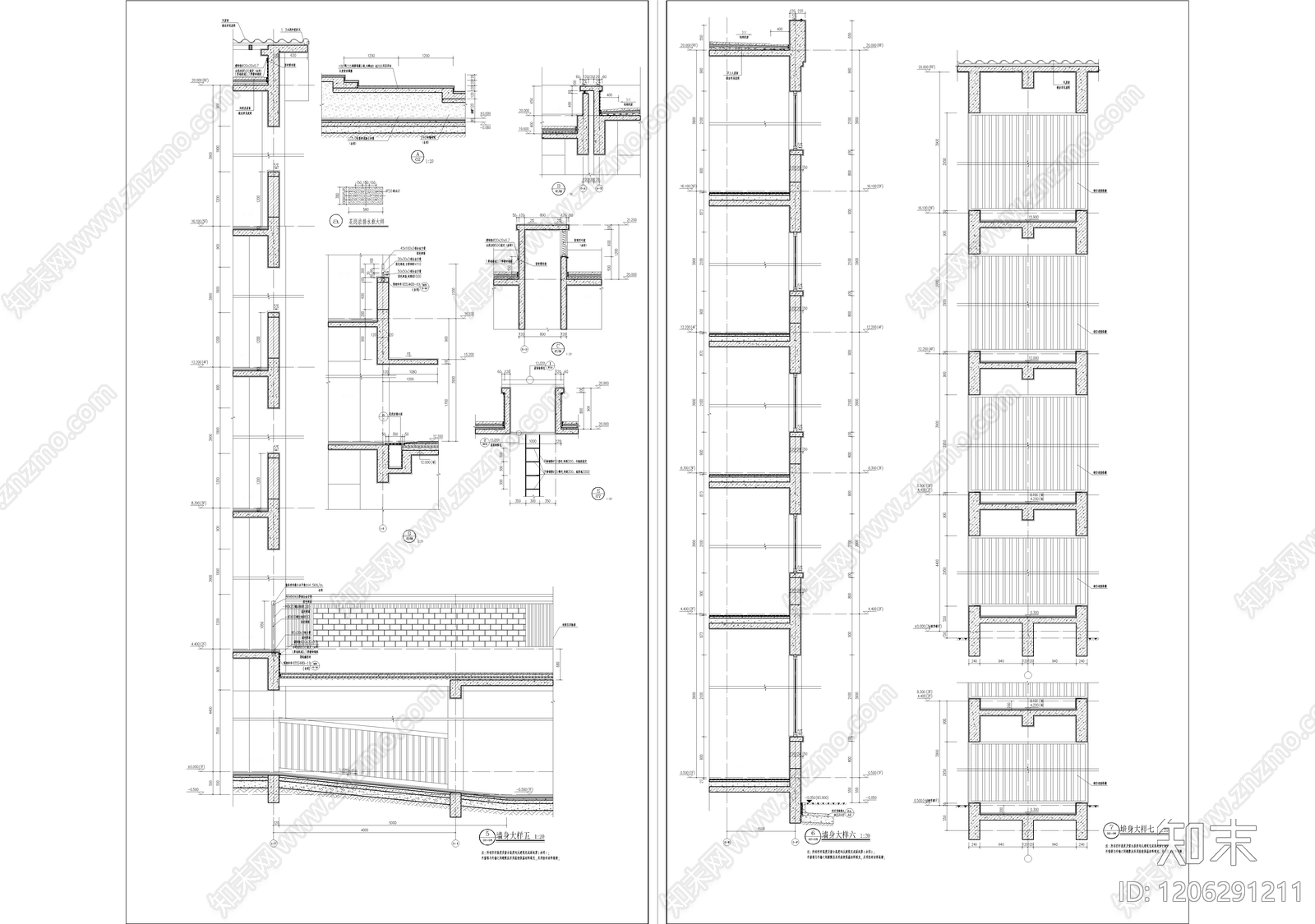 现代学校建筑cad施工图下载【ID:1206291211】