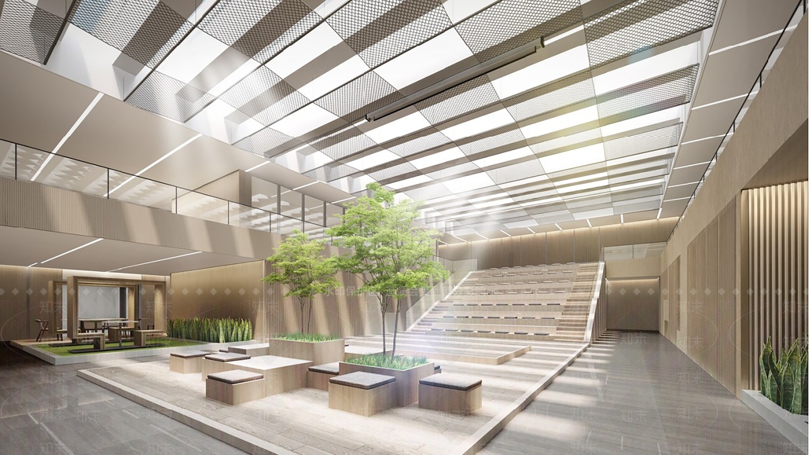 现代办公休息区3D模型下载【ID:1206292046】