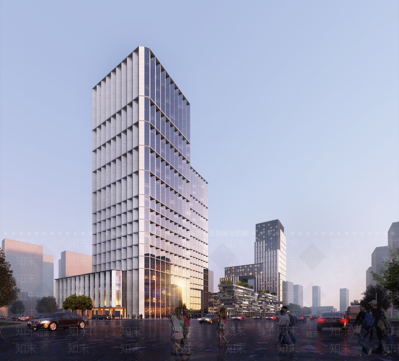 现代高层办公楼SU模型下载【ID:1206292460】