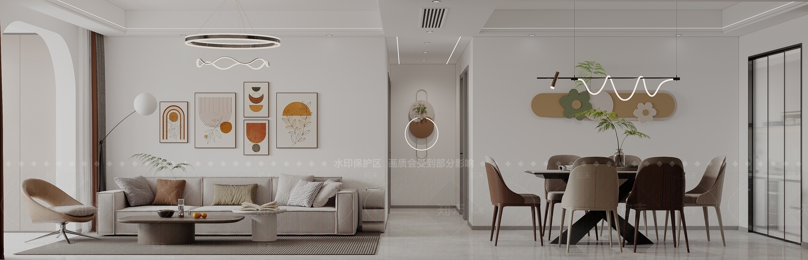 带玻璃展示柜的餐边柜餐边柜3D模型下载【ID:1227550088】