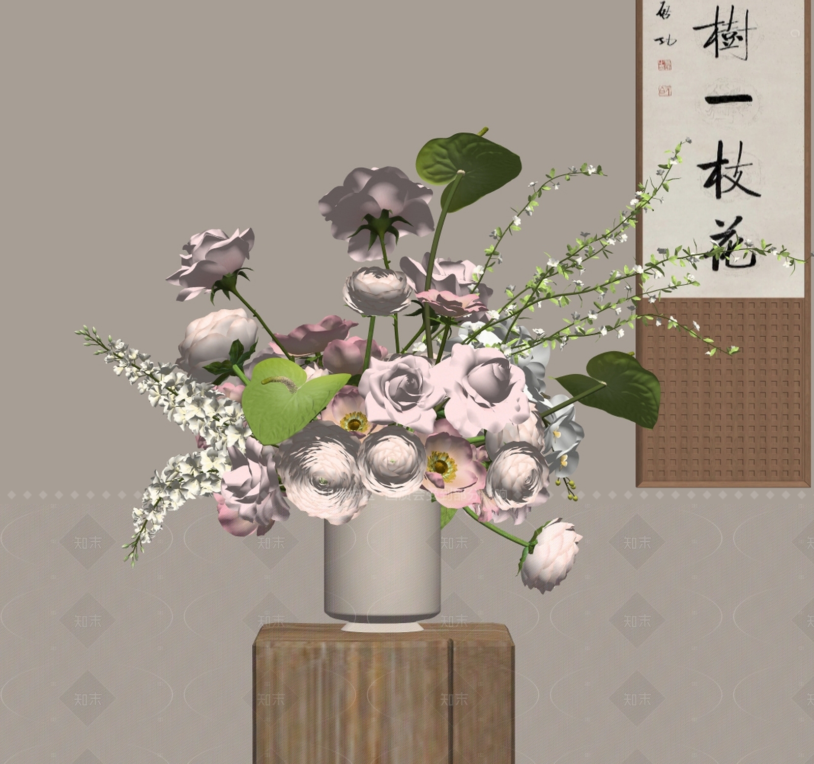 现代花艺SU模型下载【ID:1206294430】