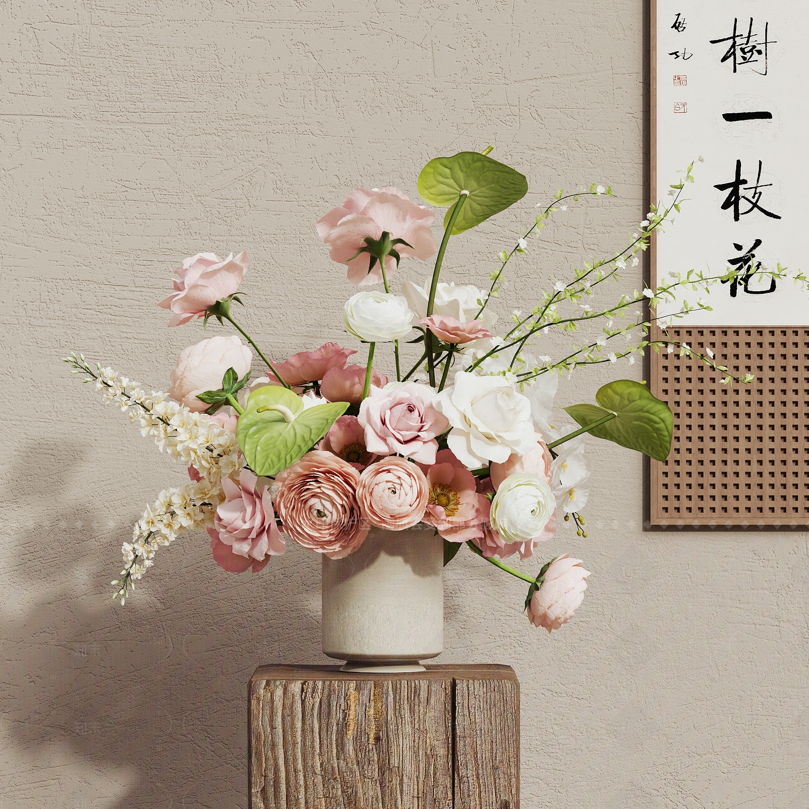 现代花艺SU模型下载【ID:1206294430】