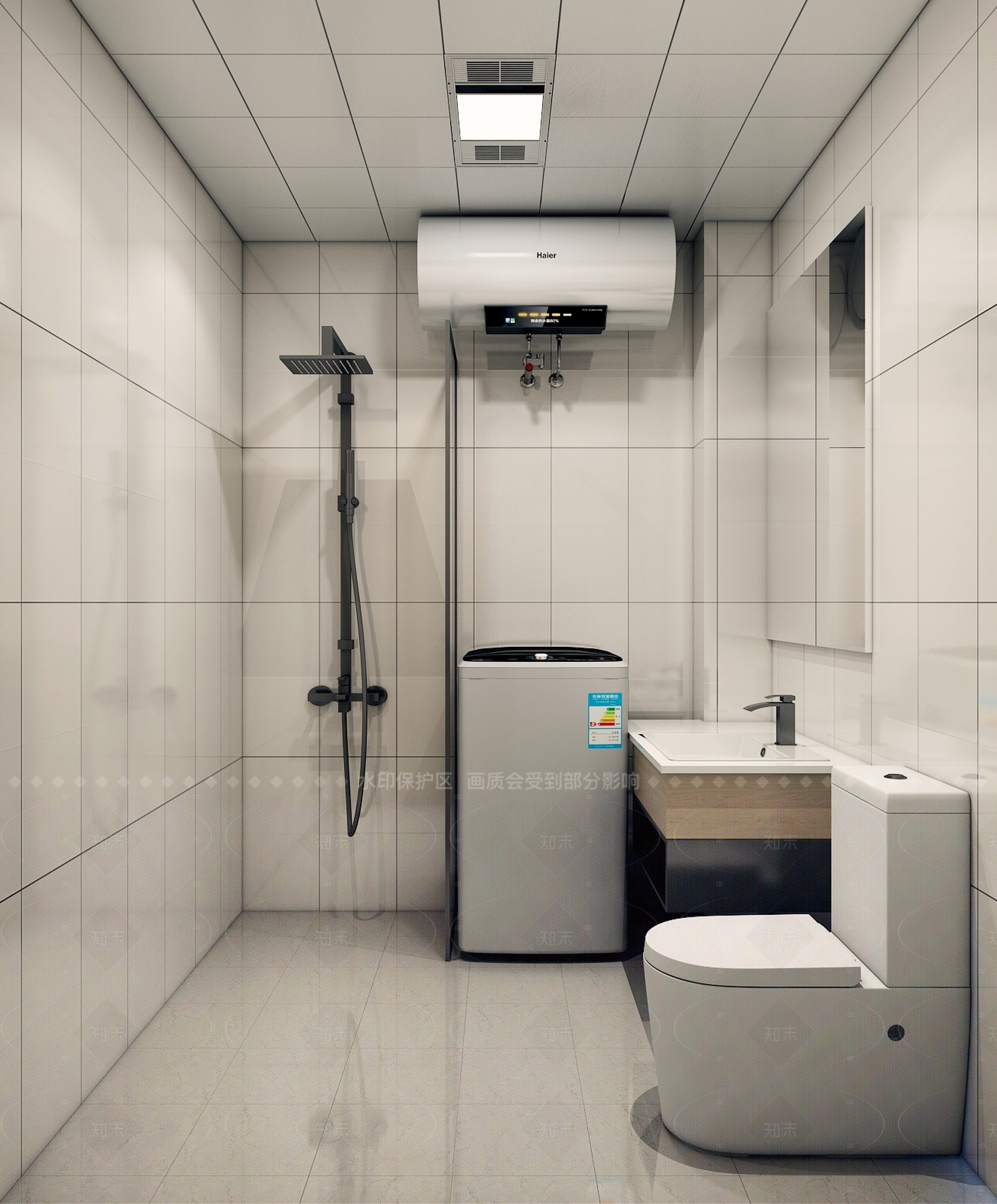 现代卫生间3D模型下载【ID:1206296173】