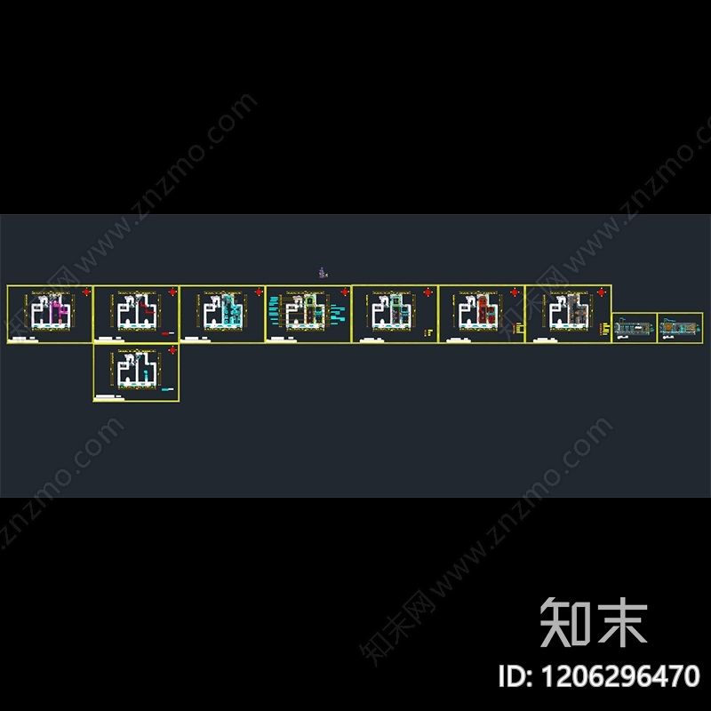 新中式禅意其他休闲娱乐空间cad施工图下载【ID:1206296470】
