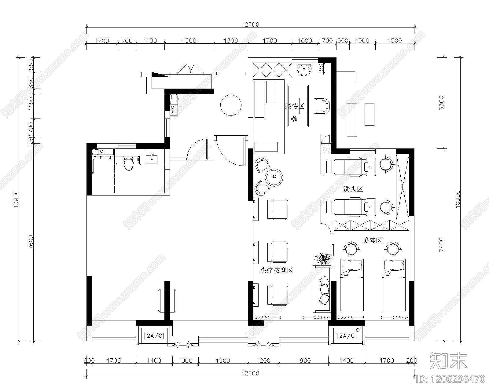 新中式禅意其他休闲娱乐空间cad施工图下载【ID:1206296470】