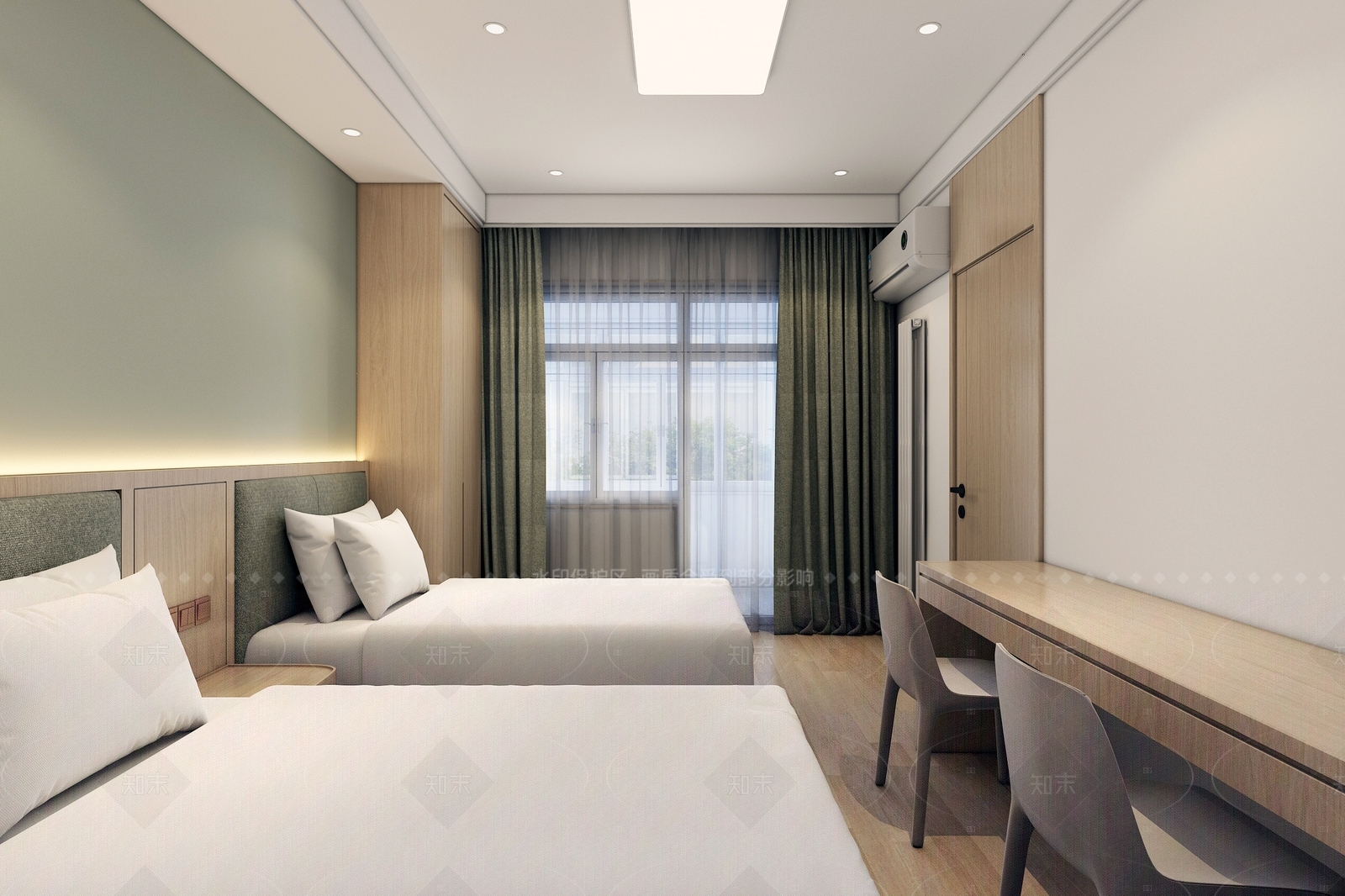 现代宿舍3D模型下载【ID:1206296467】