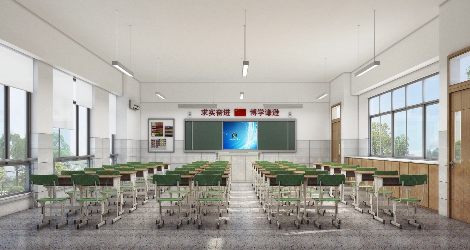 现代教室3D模型下载【ID:1206297303】