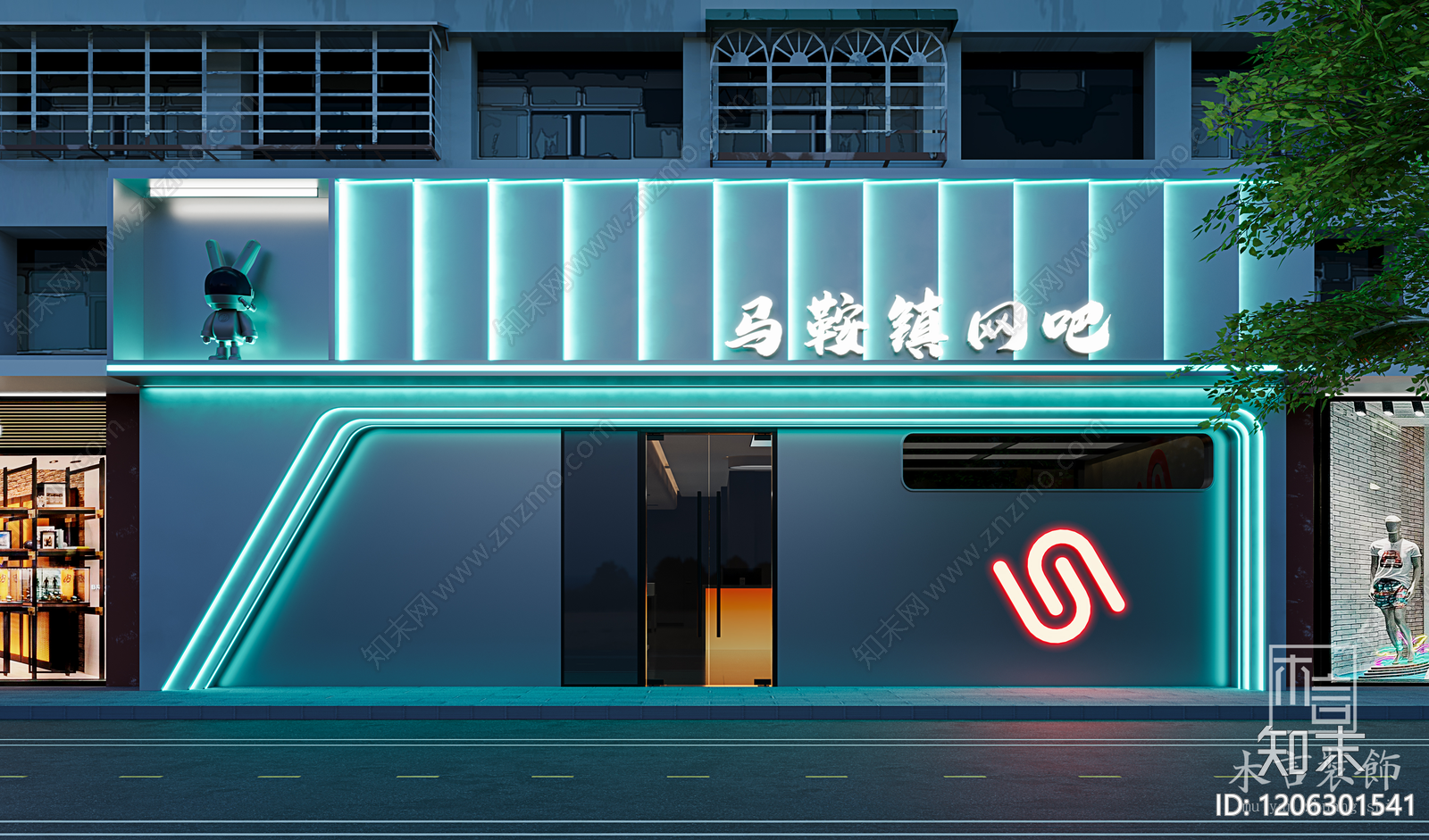 现代网吧cad施工图下载【ID:1206301541】