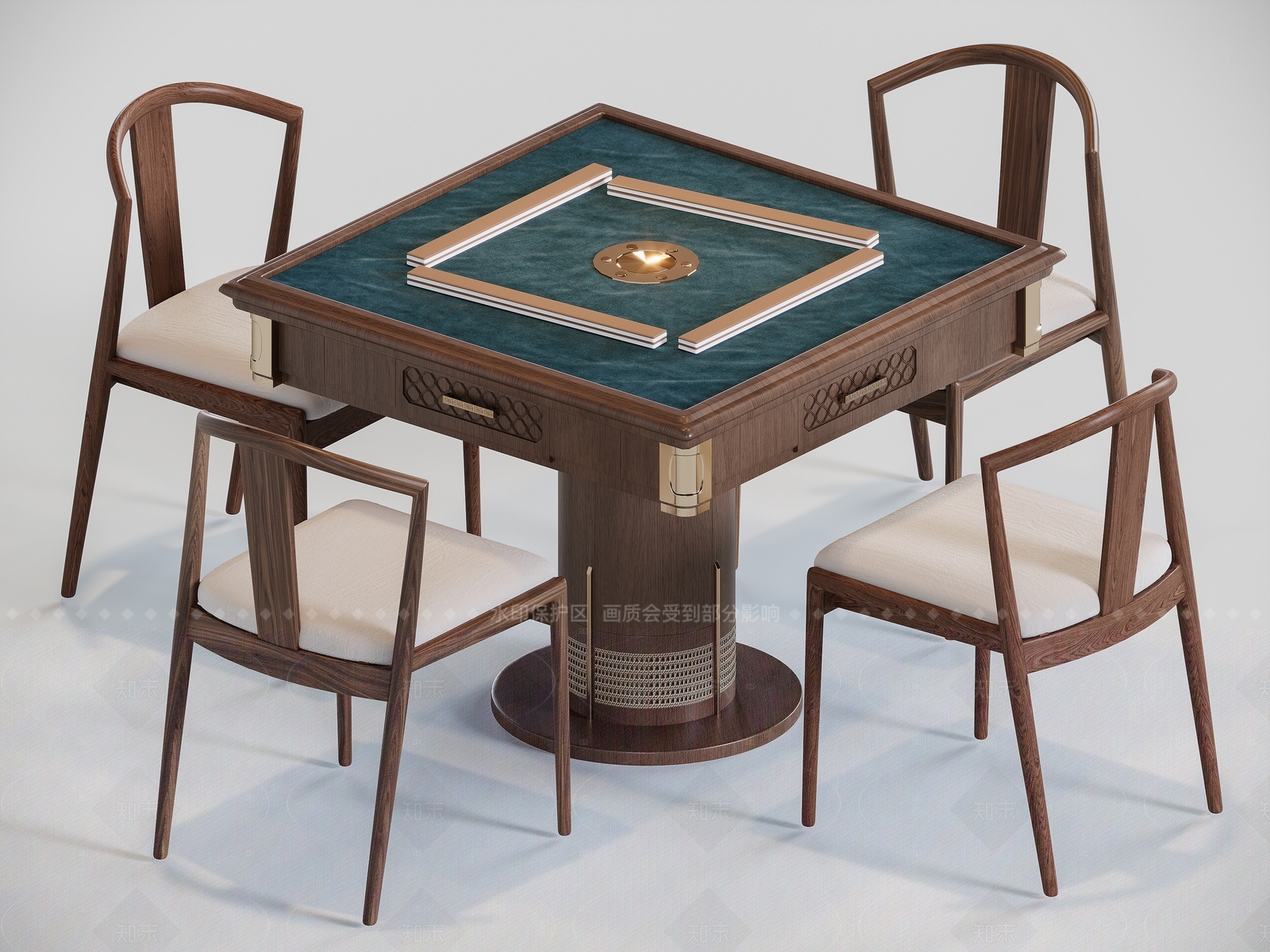 麻将桌3D模型下载【ID:1206302498】