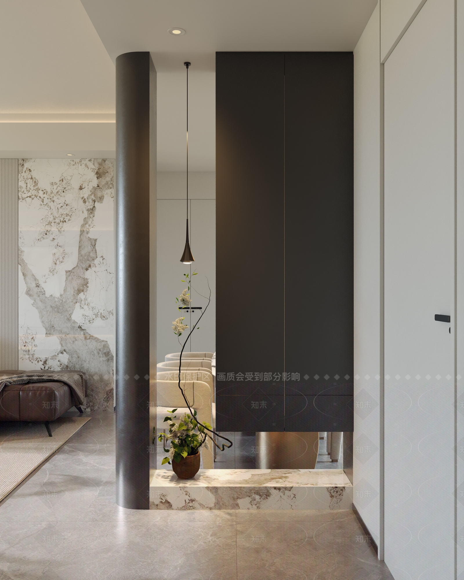 意式现代玄关3D模型下载【ID:1206303614】