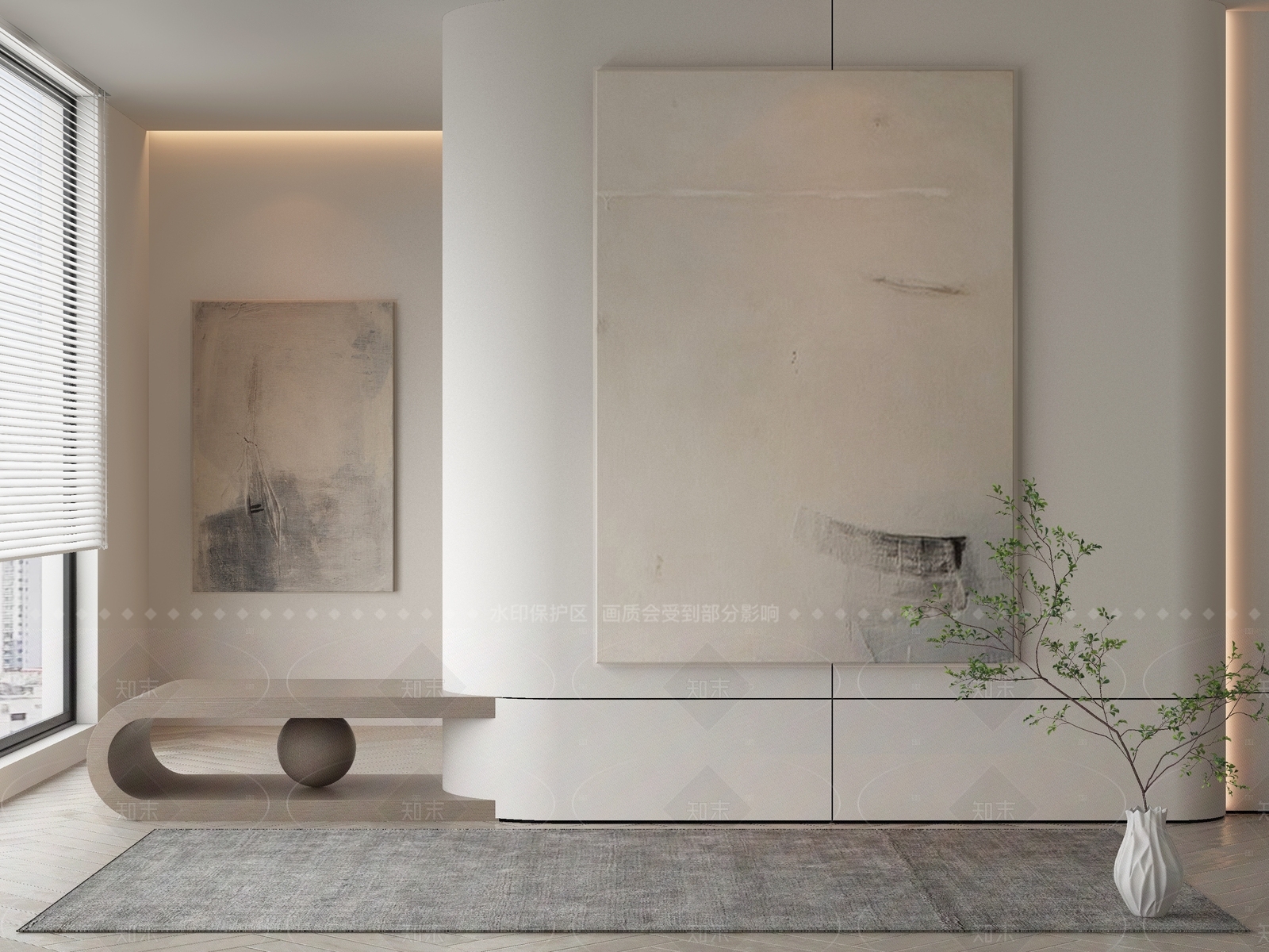 现代侘寂挂画3D模型下载【ID:1206640864】