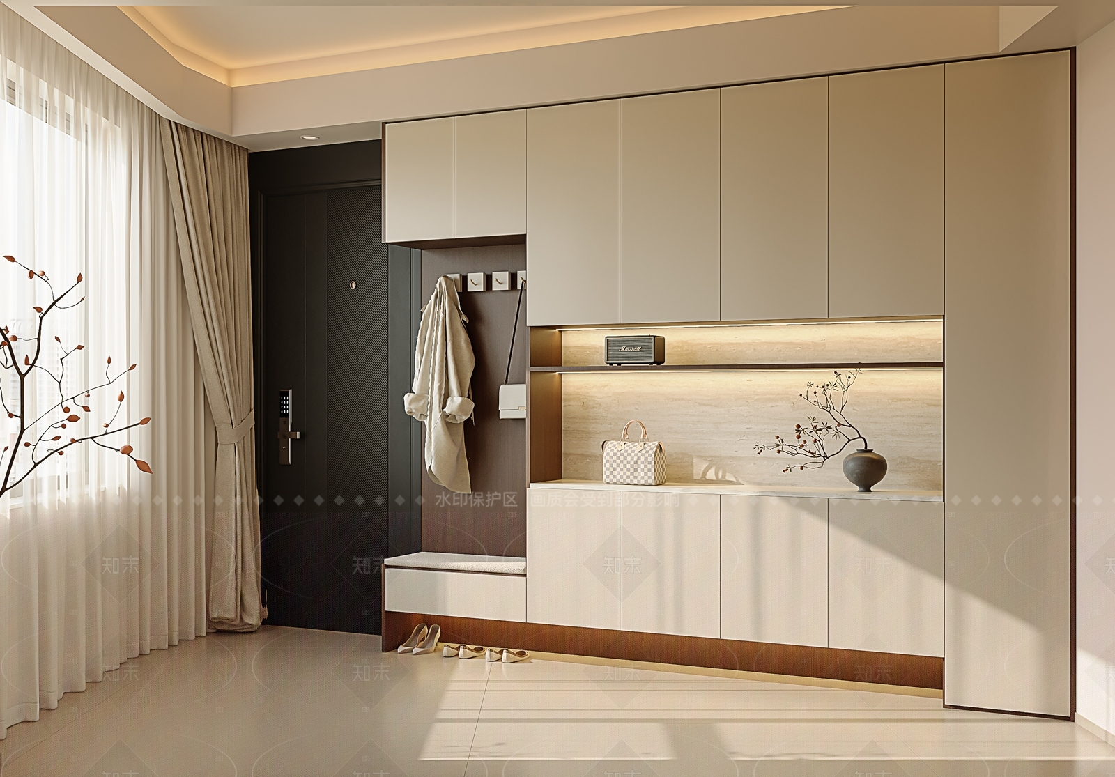 新中式中式鞋柜3D模型下载【ID:1206305325】