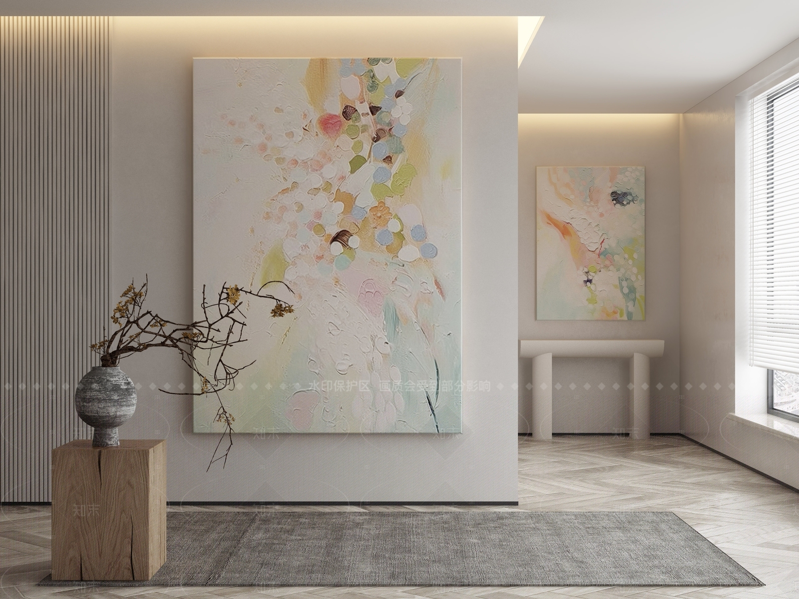 现代侘寂挂画3D模型下载【ID:1206607094】