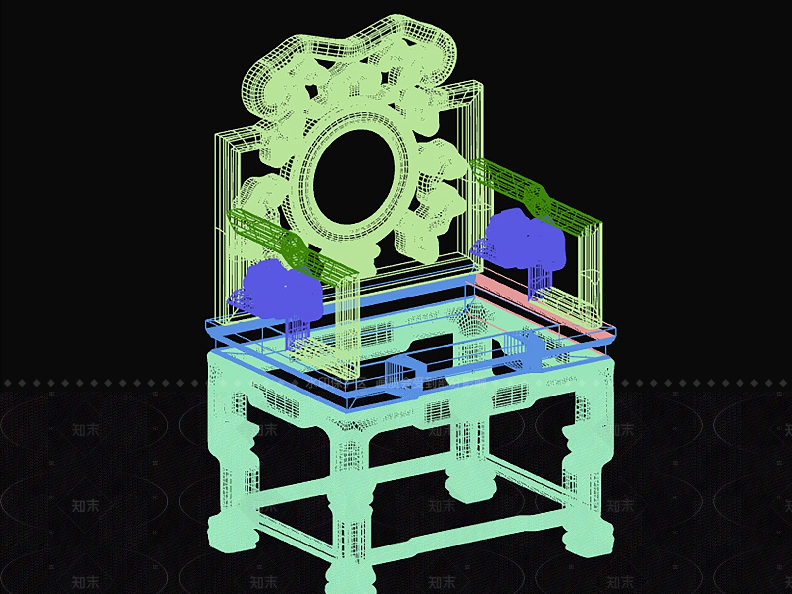 中式原木其他椅子3D模型下载【ID:1206306481】