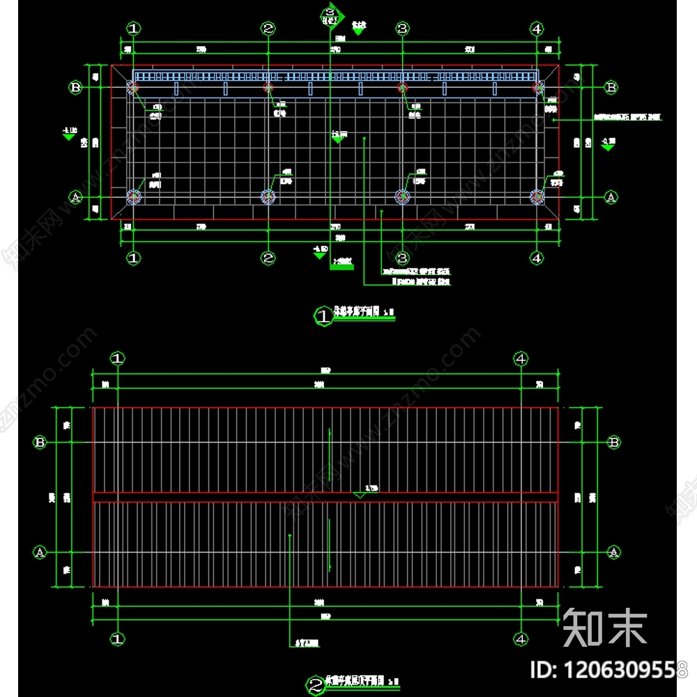 新中式中式廊架cad施工图下载【ID:1206309558】
