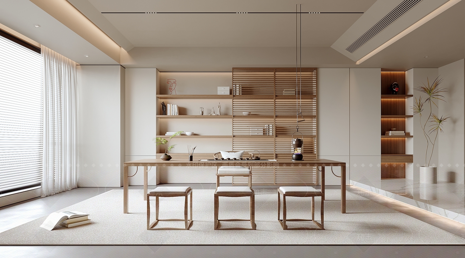 日式原木茶室SU模型下载【ID:1206314559】