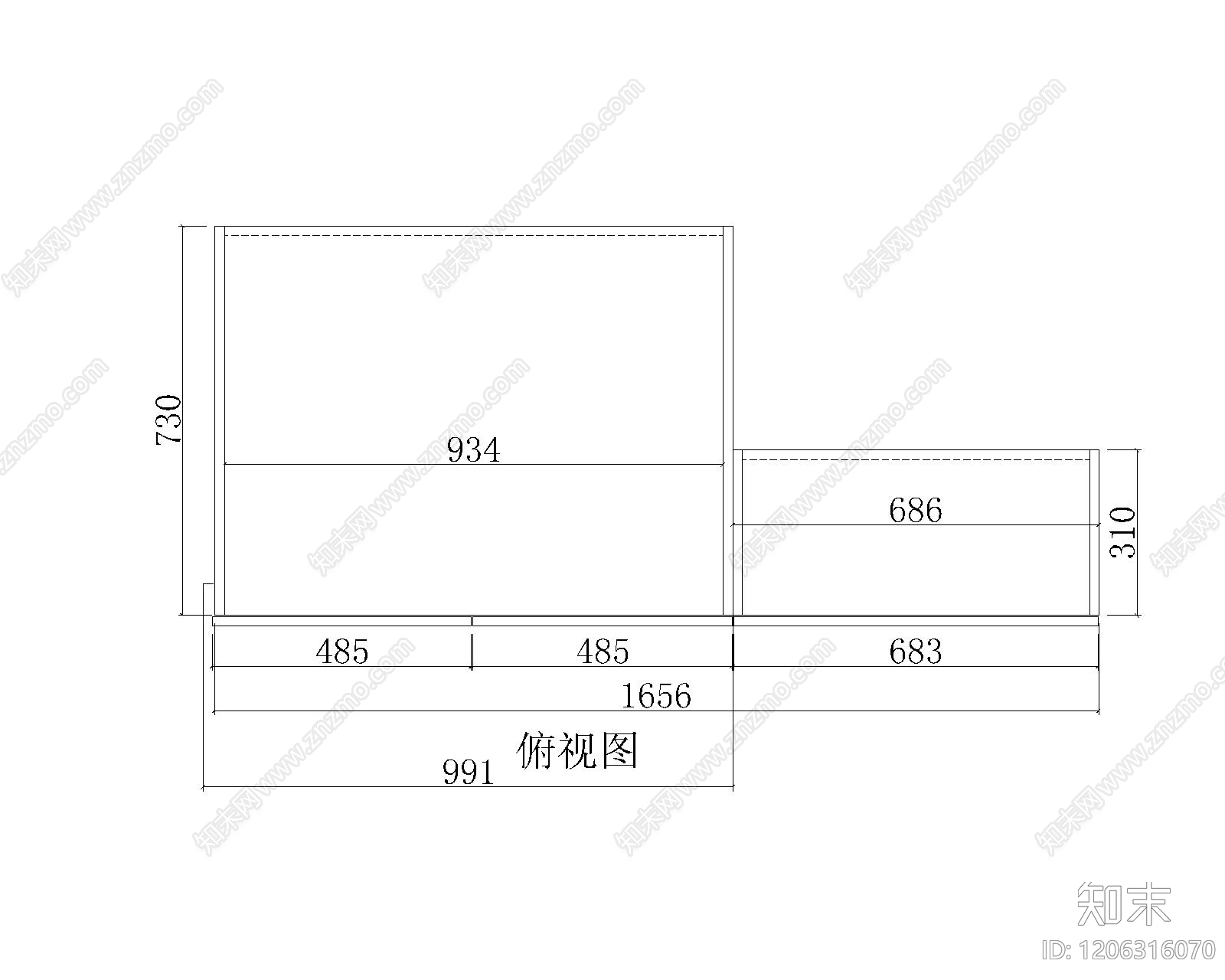 现代极简家具图库cad施工图下载【ID:1206316070】