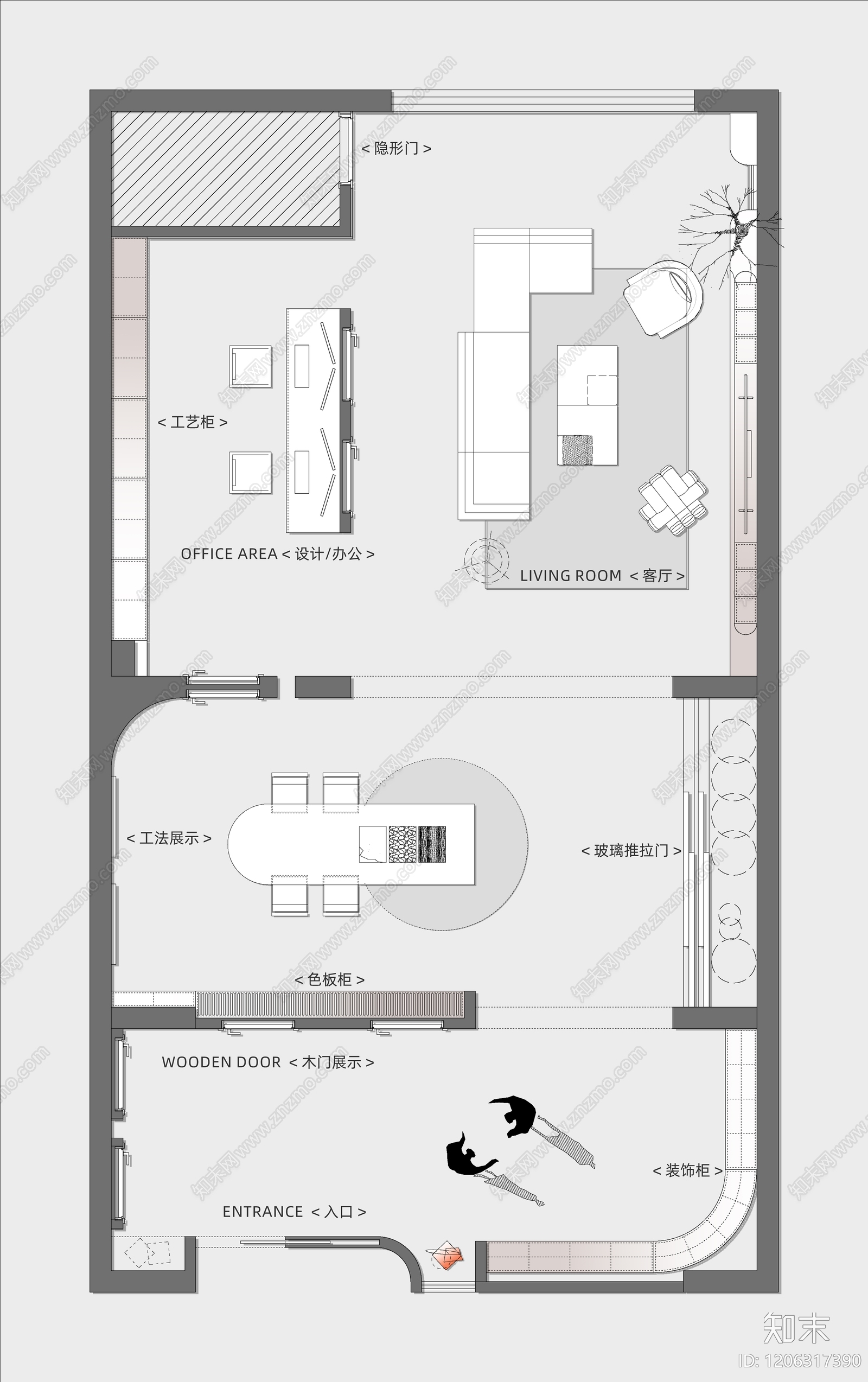 现代其他商业空间cad施工图下载【ID:1206317390】