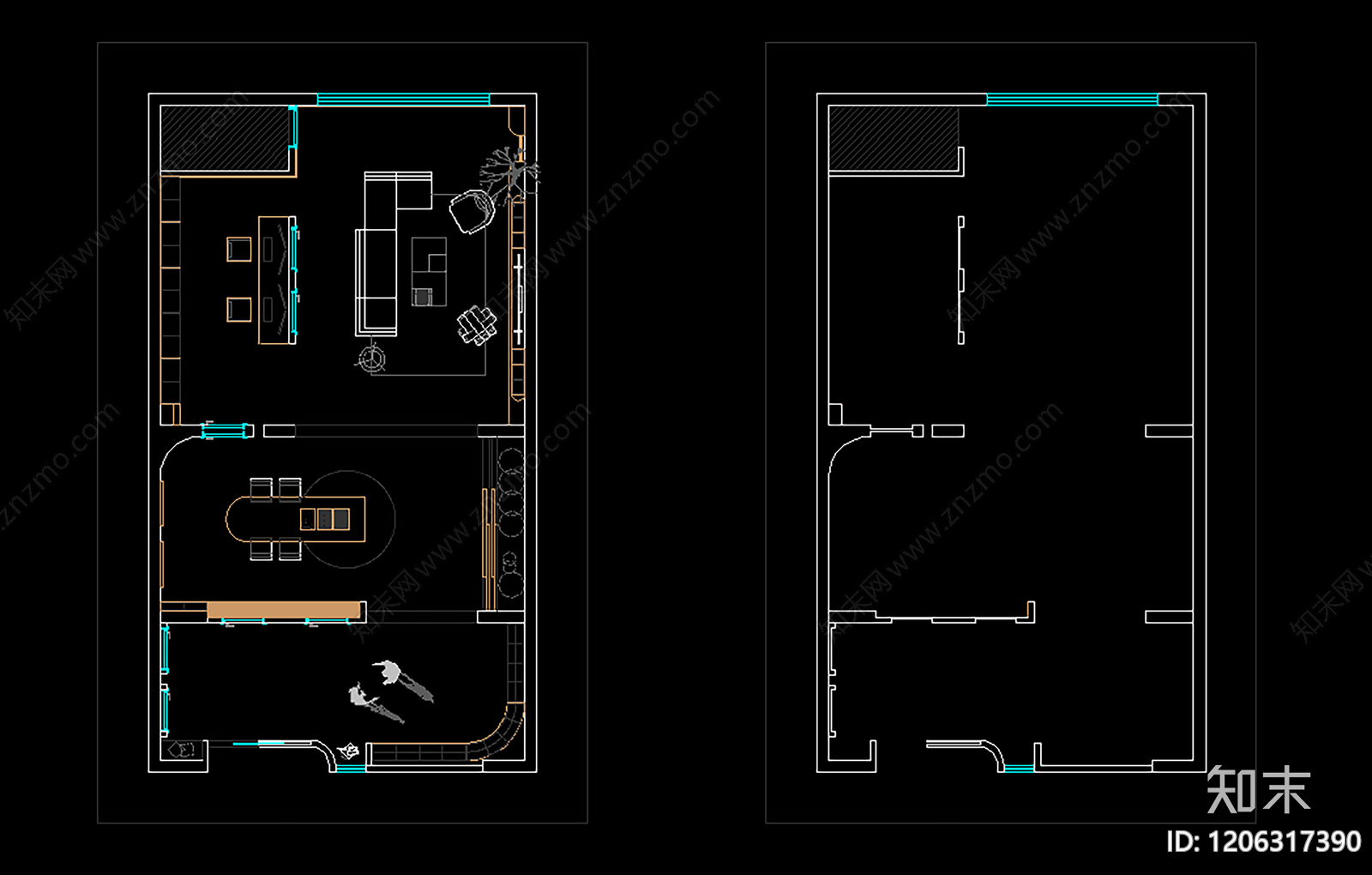 现代其他商业空间cad施工图下载【ID:1206317390】