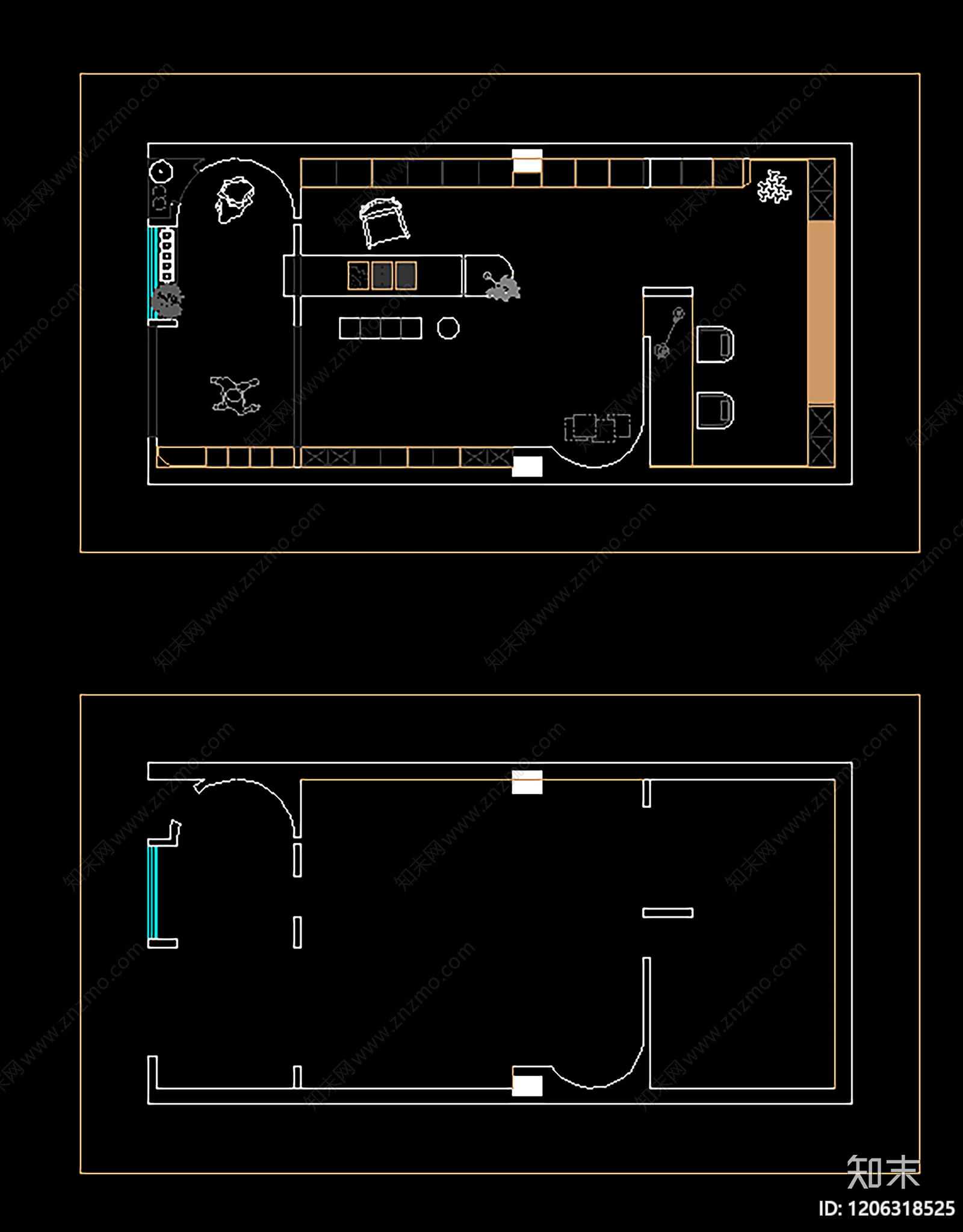 现代其他商业空间cad施工图下载【ID:1206318525】