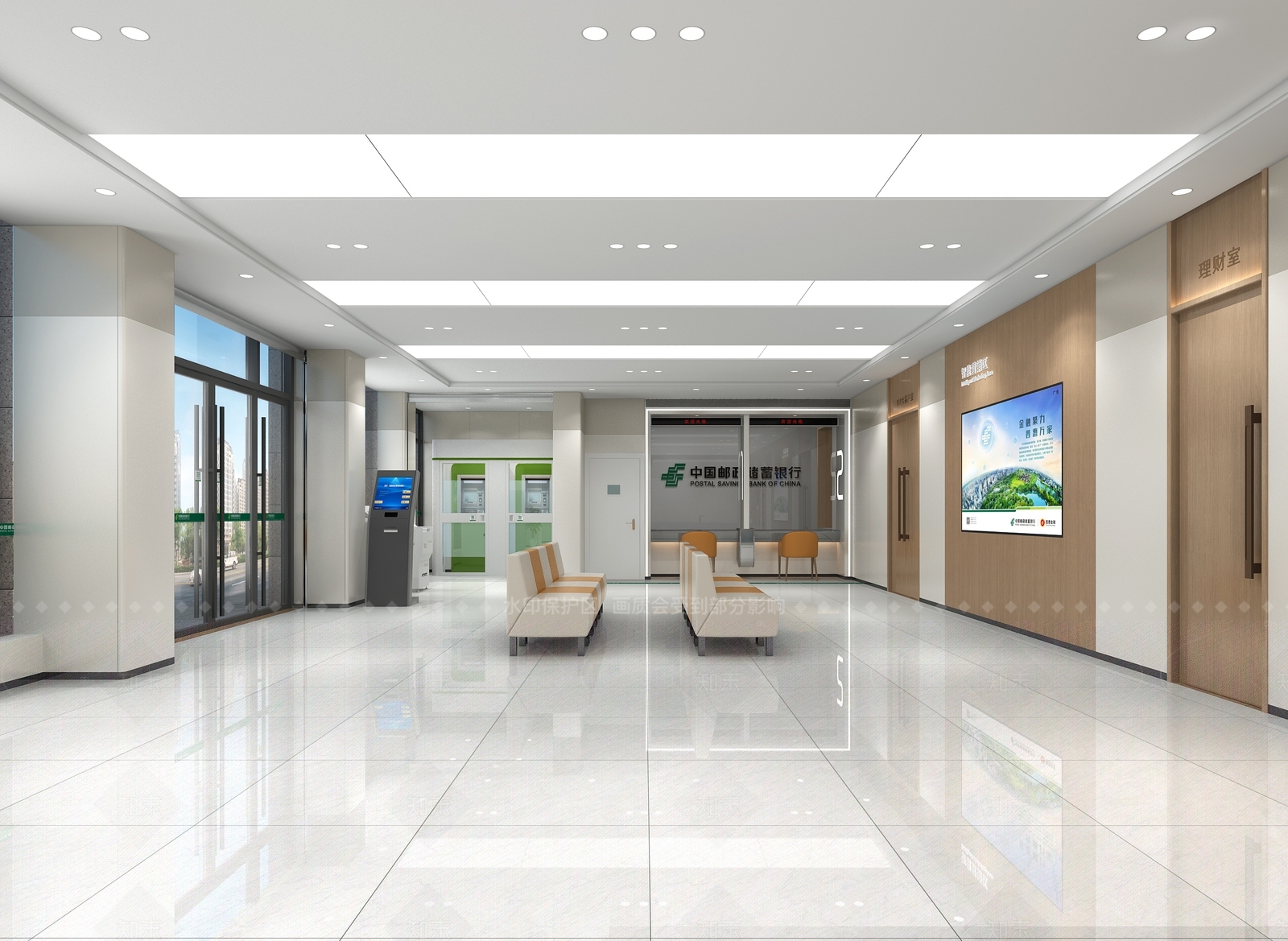 现代银行3D模型下载【ID:1206323005】