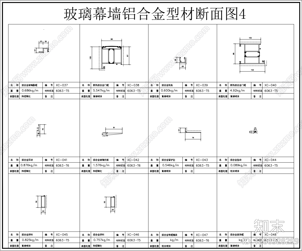 幕墙结构cad施工图下载【ID:1206328299】