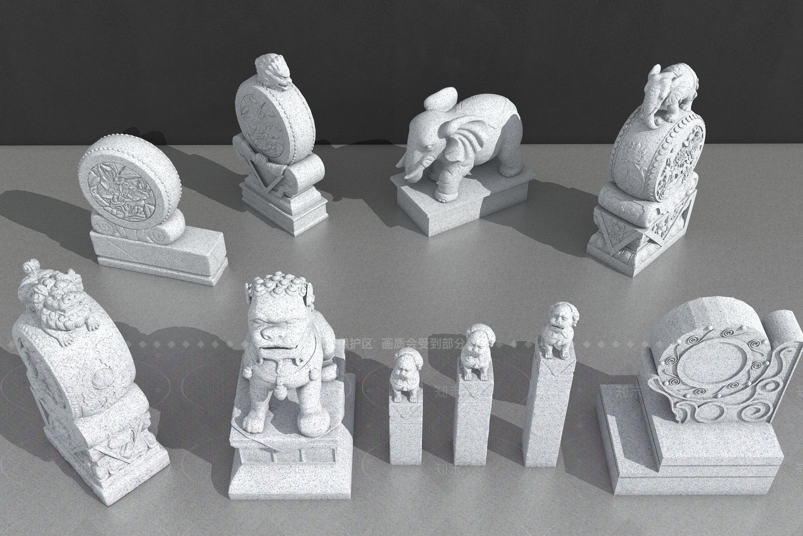 中式新中式雕花3D模型下载【ID:1206328560】